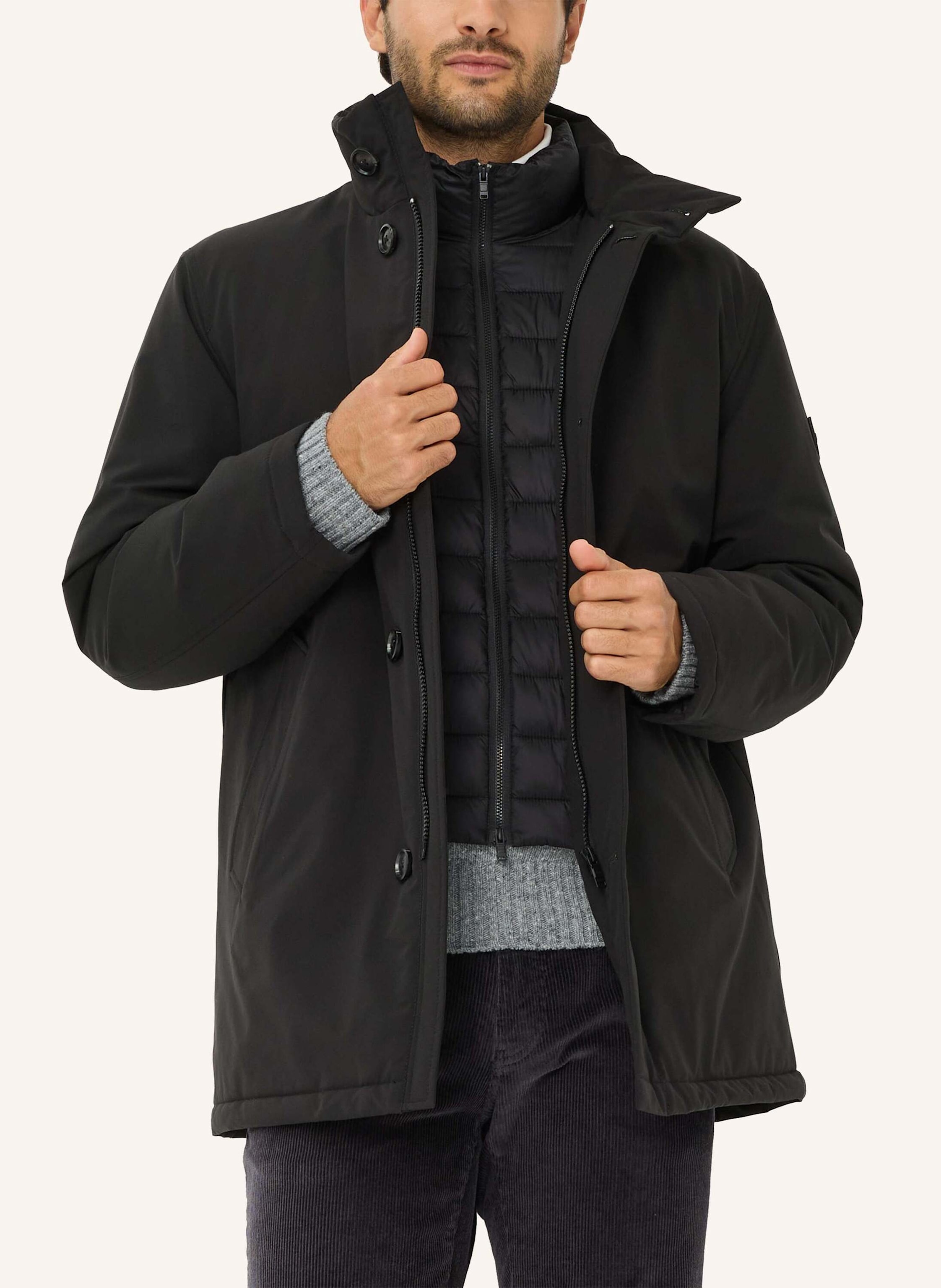Thumbnail - Brax Parka Style Glen schwarz