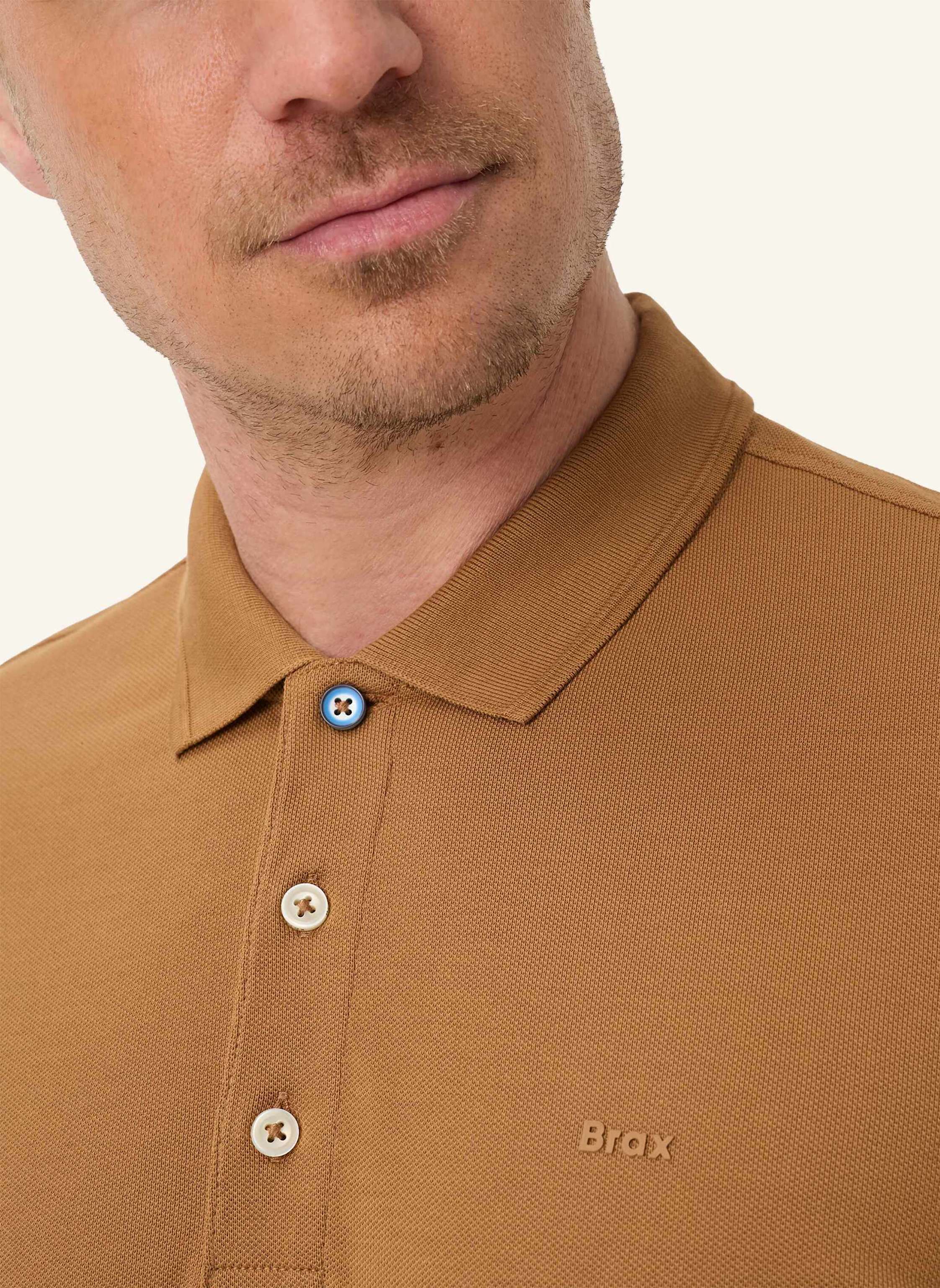 Thumbnail - Brax Piqué-Poloshirt Style Pete braun