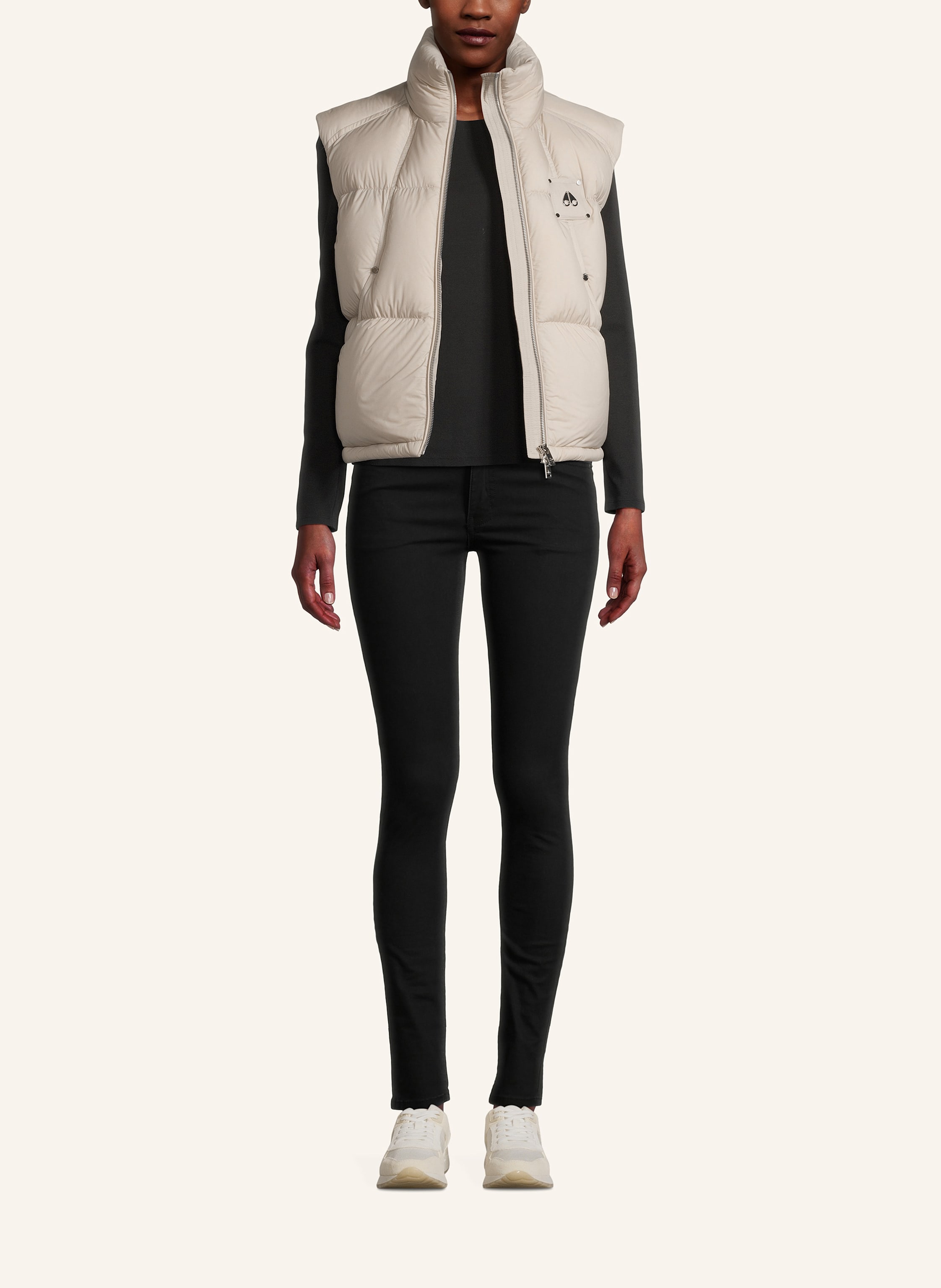 Thumbnail - Moose Knuckles Daunenweste Akai beige