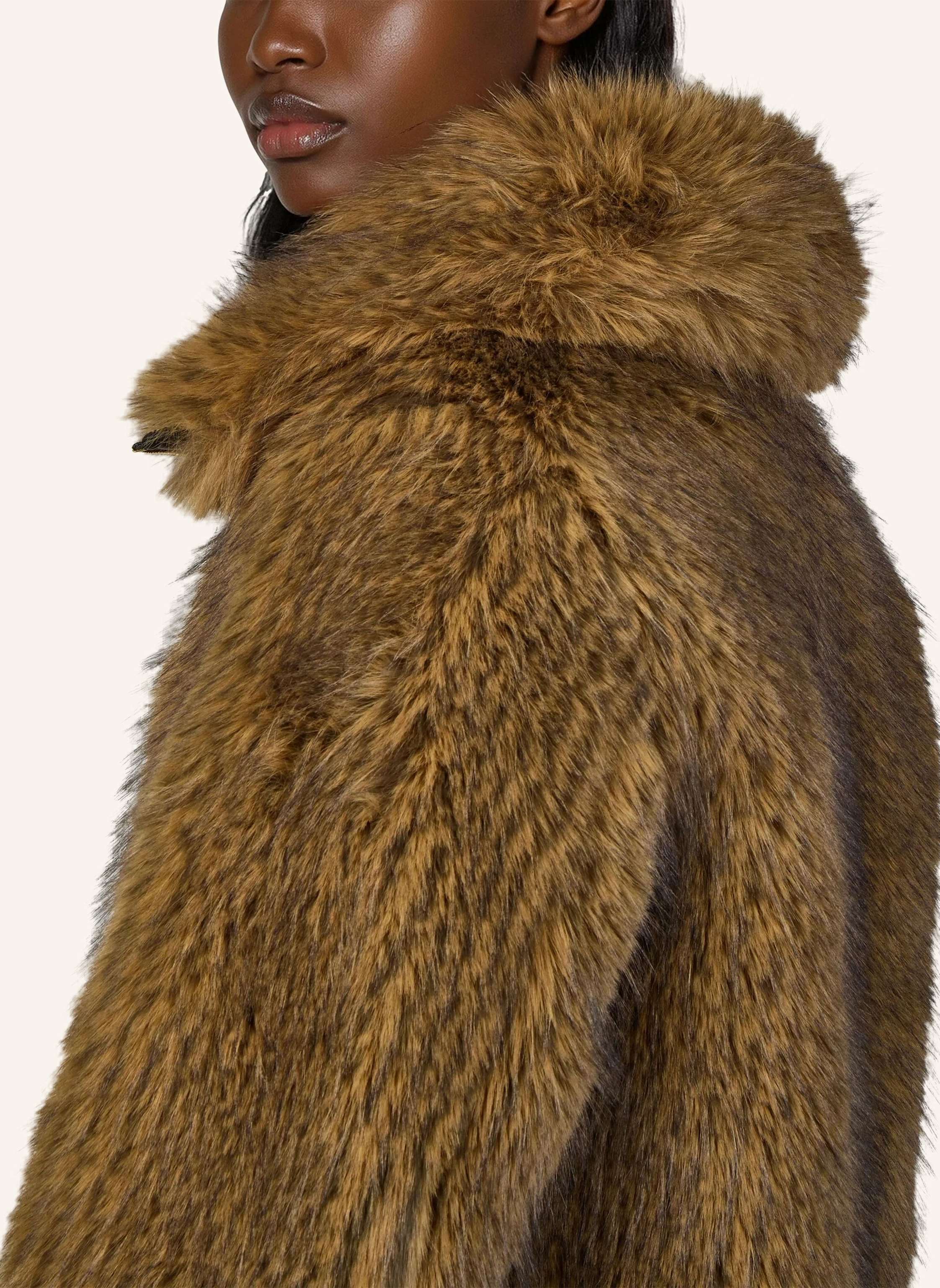 Thumbnail - Moose Knuckles Jacke Sutton Bunny Gold Aus Kunstpelz beige