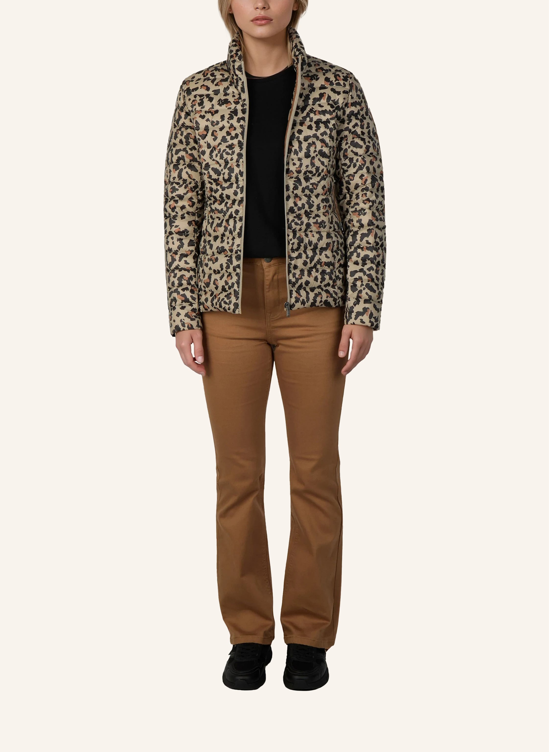 Thumbnail - Jott Lightweight-Daunenjacke Cha Print beige
