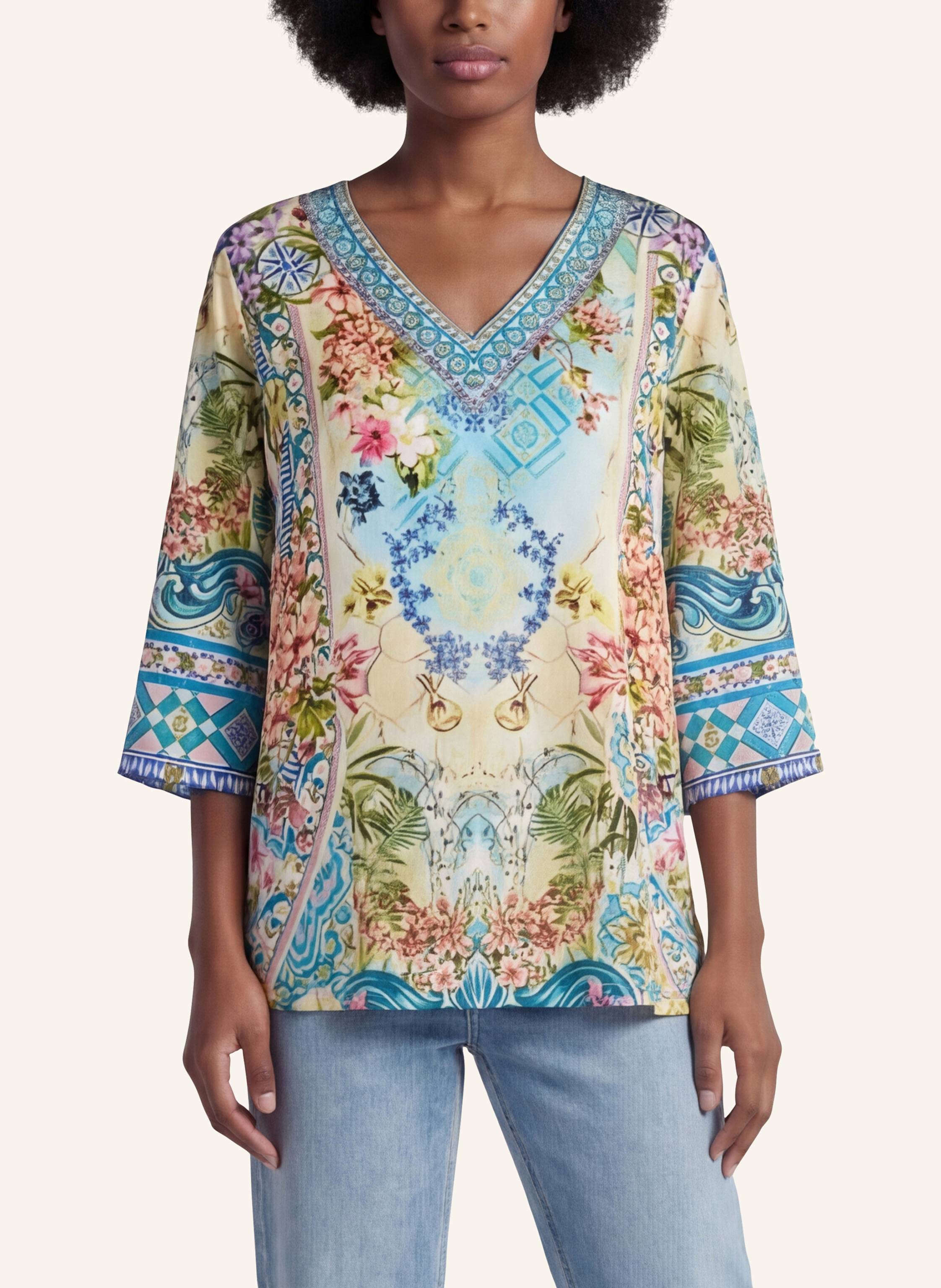 Thumbnail - Princess Goes Hollywood Tunika Aus Seide Mit Schmucksteinen blau