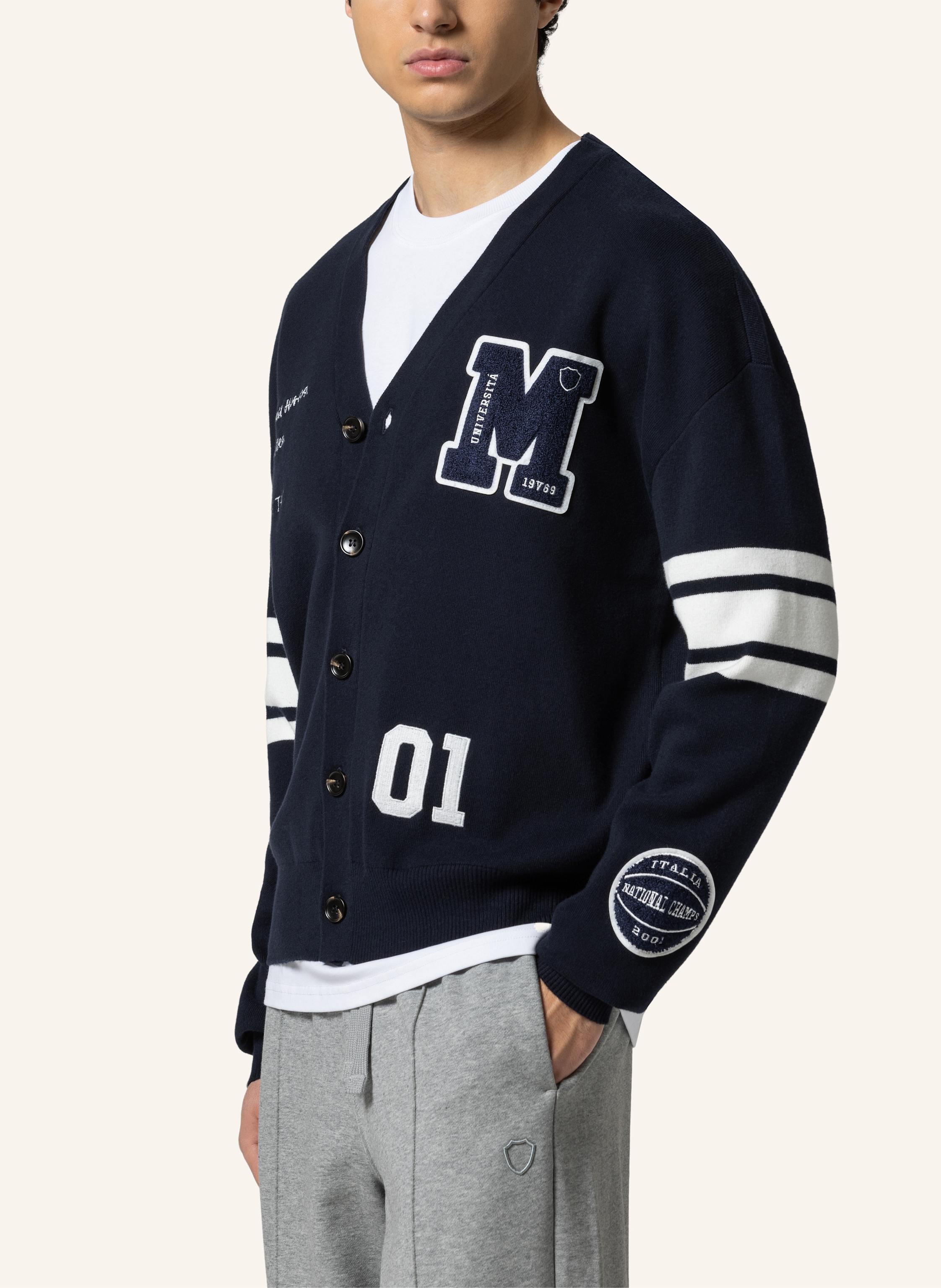 Thumbnail - 19V69 Italia Strickjacke Aldo College blau