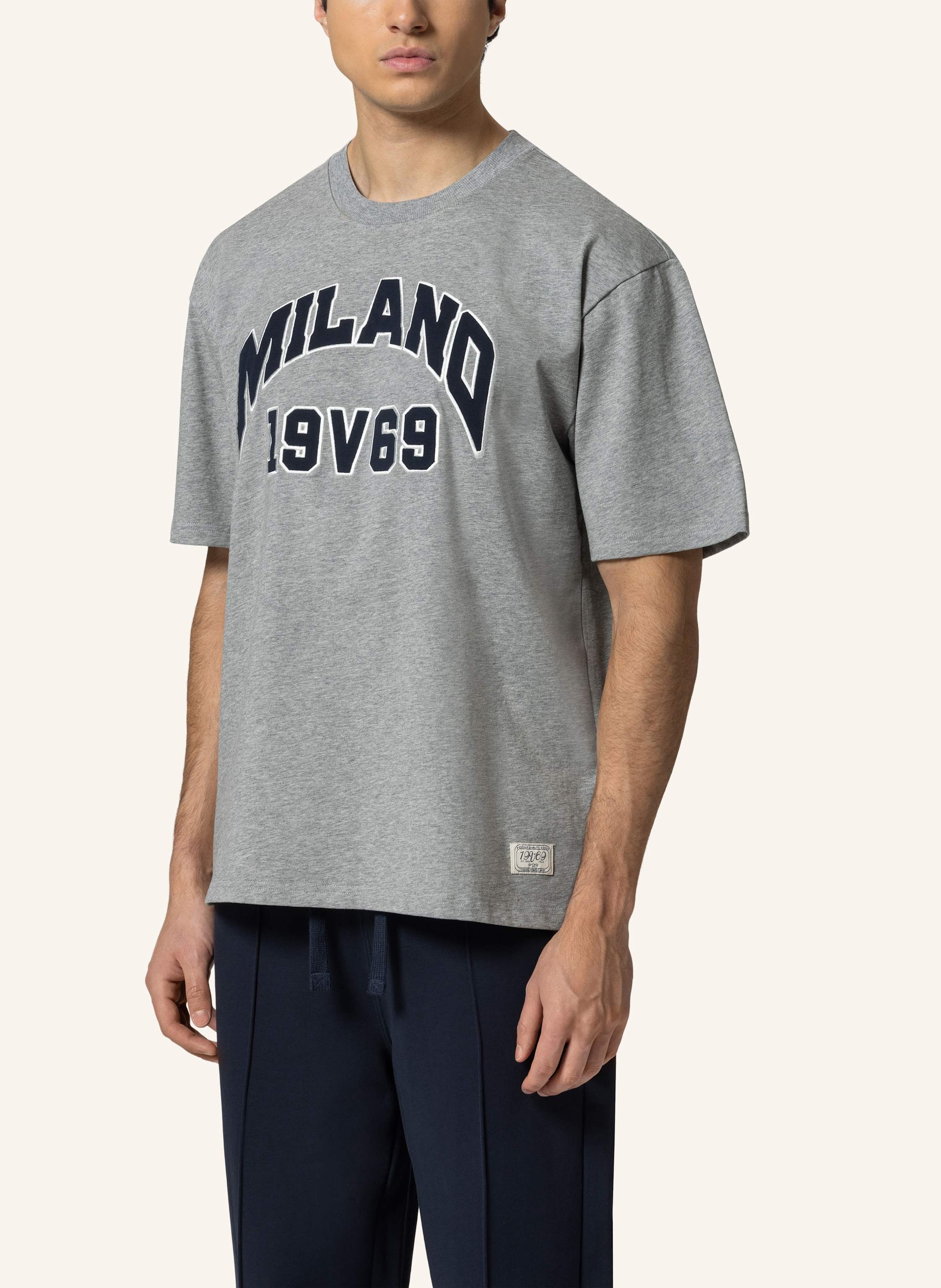 Thumbnail - 19V69 Italia Oversized T-Shirt Tamaro College grau