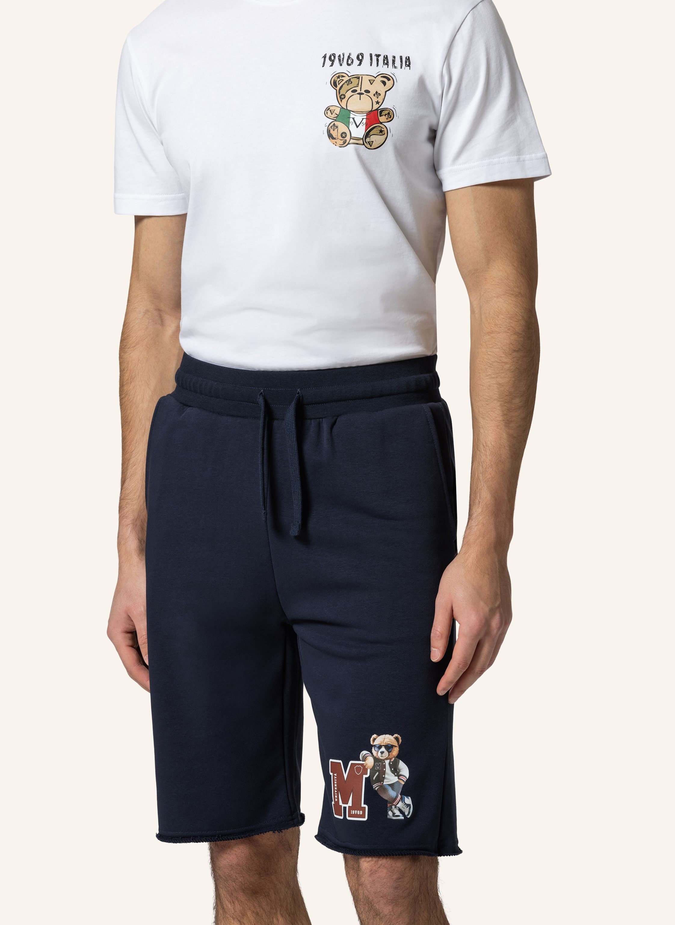 Thumbnail - 19V69 Italia Shorts Meo College blau