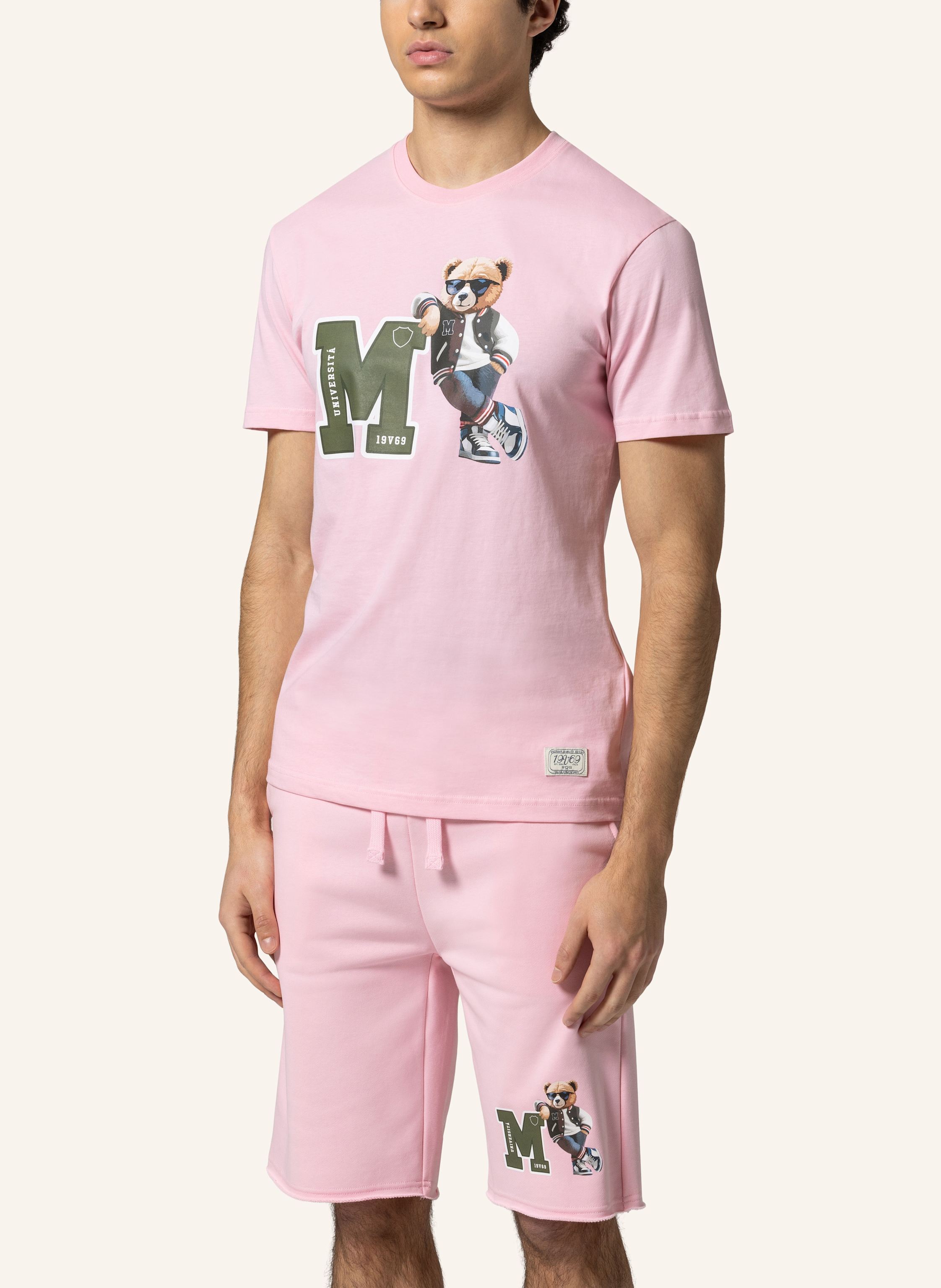 Thumbnail - 19V69 Italia T-Shirt Rafael College rosa