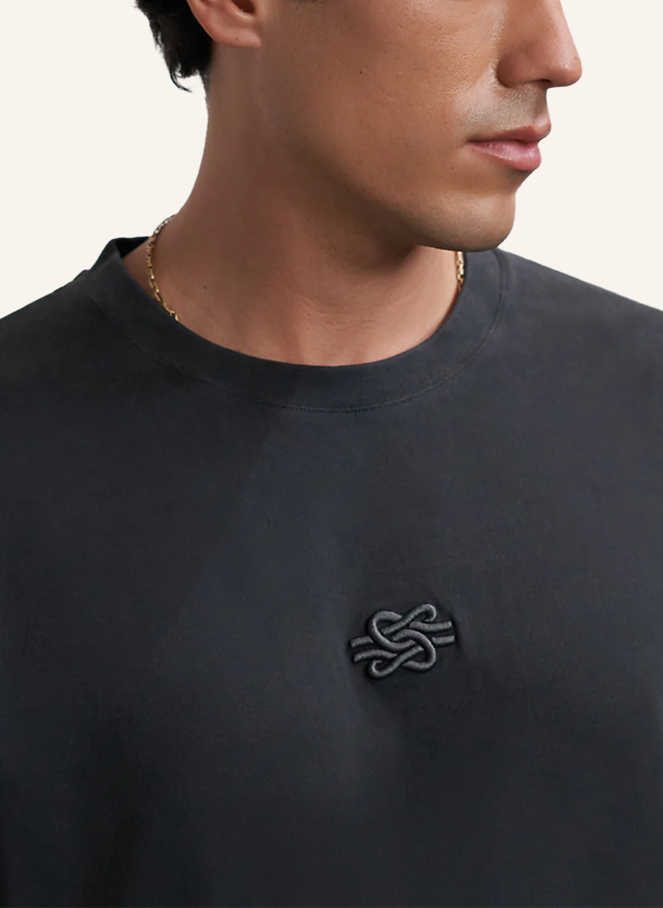 Thumbnail - Filling Pieces T-Shirt Boxy Embroidered grau