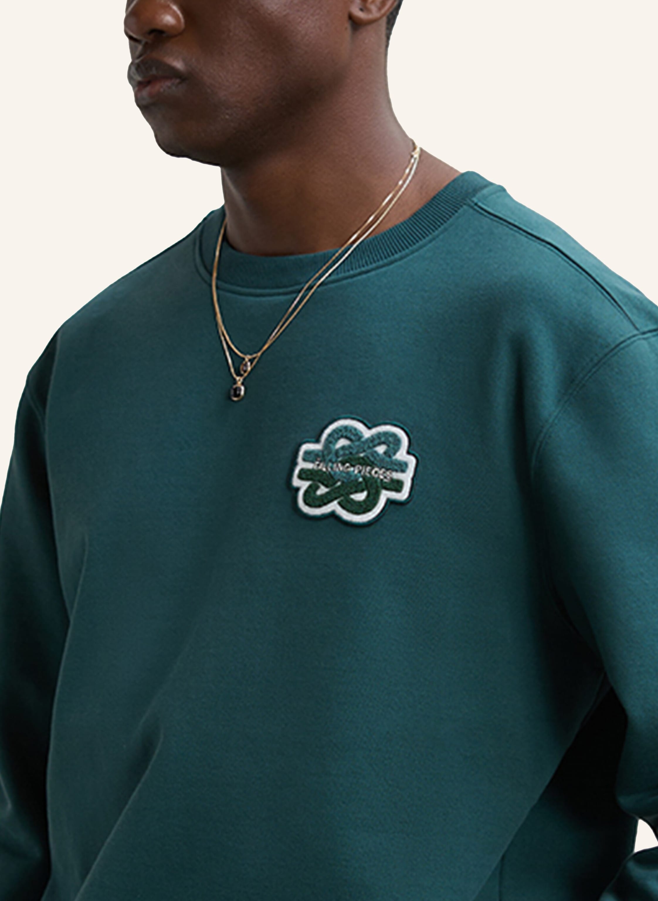 Thumbnail - Filling Pieces Sweatshirt Gowtu Tonal gruen