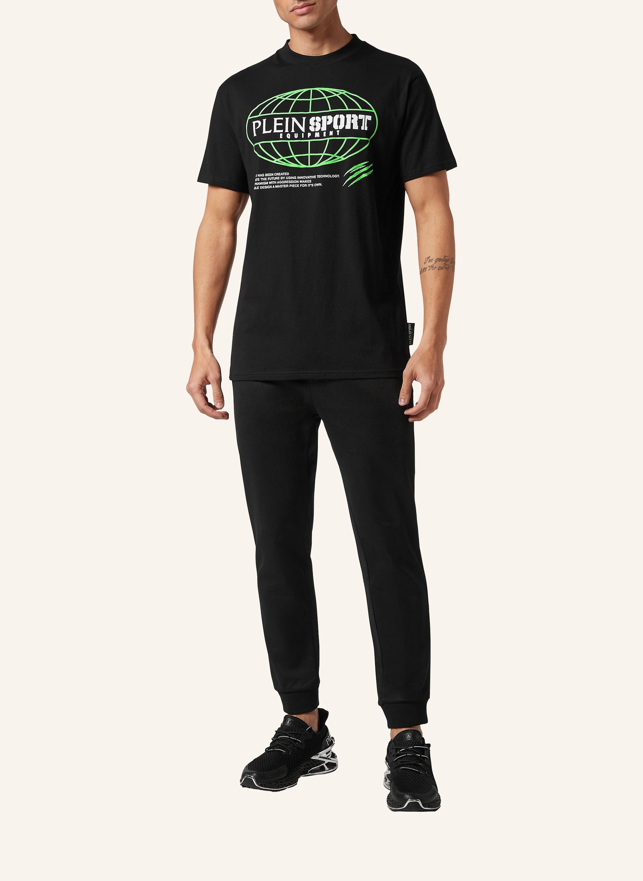 Thumbnail - Plein Sport T-Shirt Rundhalsausschnitt Ss Global Express Edition schwarz