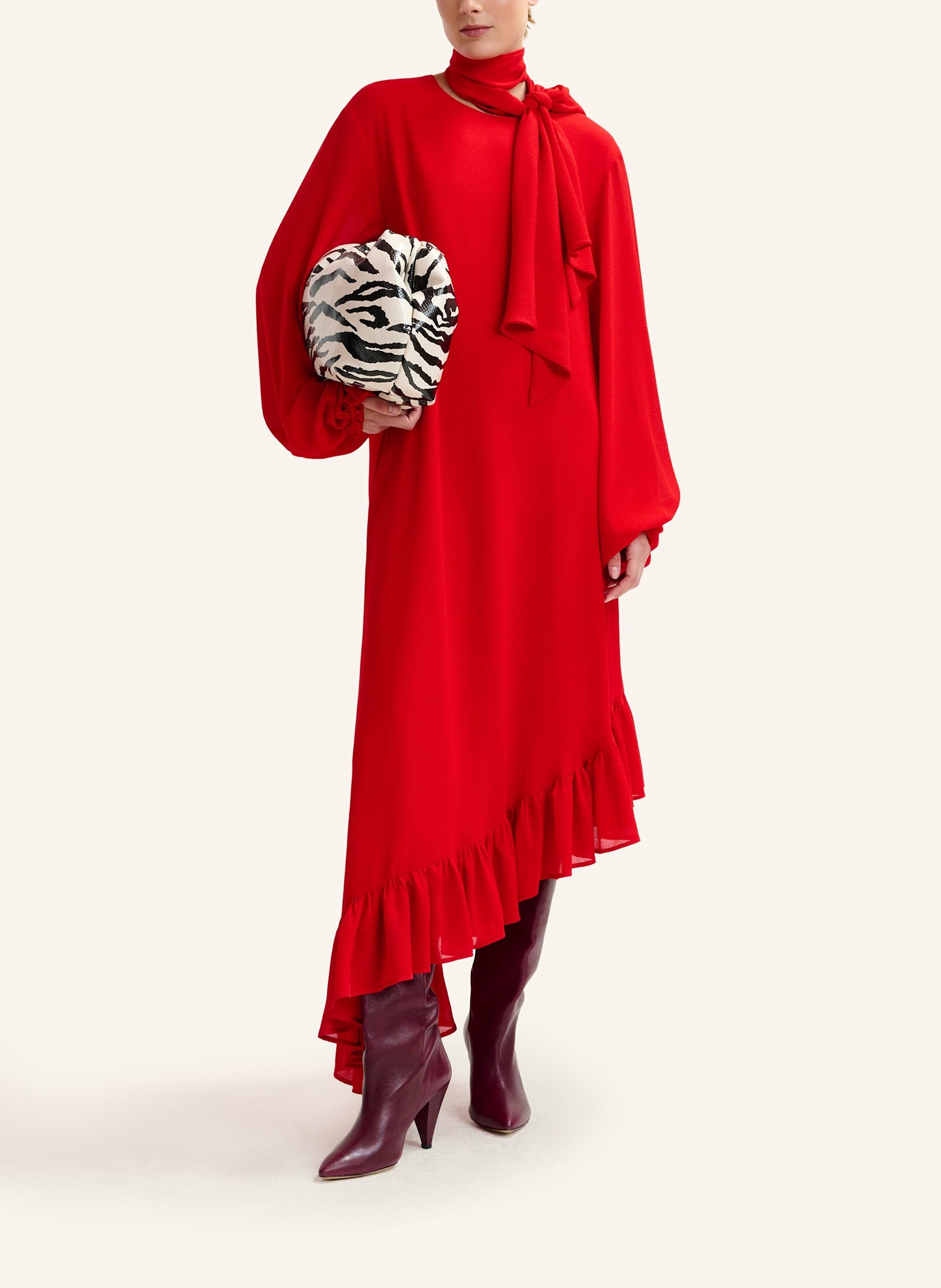 Thumbnail - Essentiel Antwerp Kleid Iflower Mit Rüschen rot