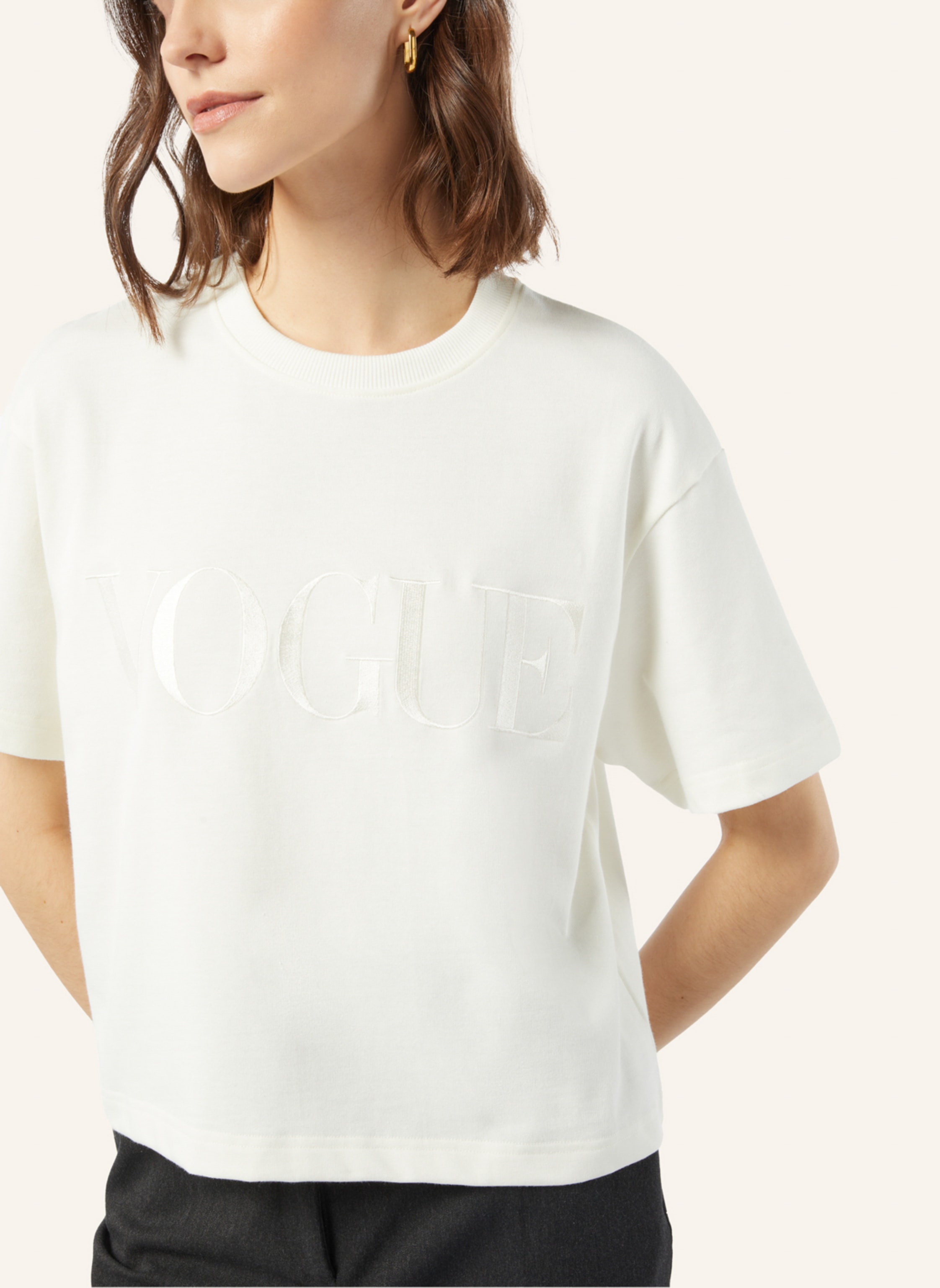 Thumbnail - Vogue Collection T-Shirt beige