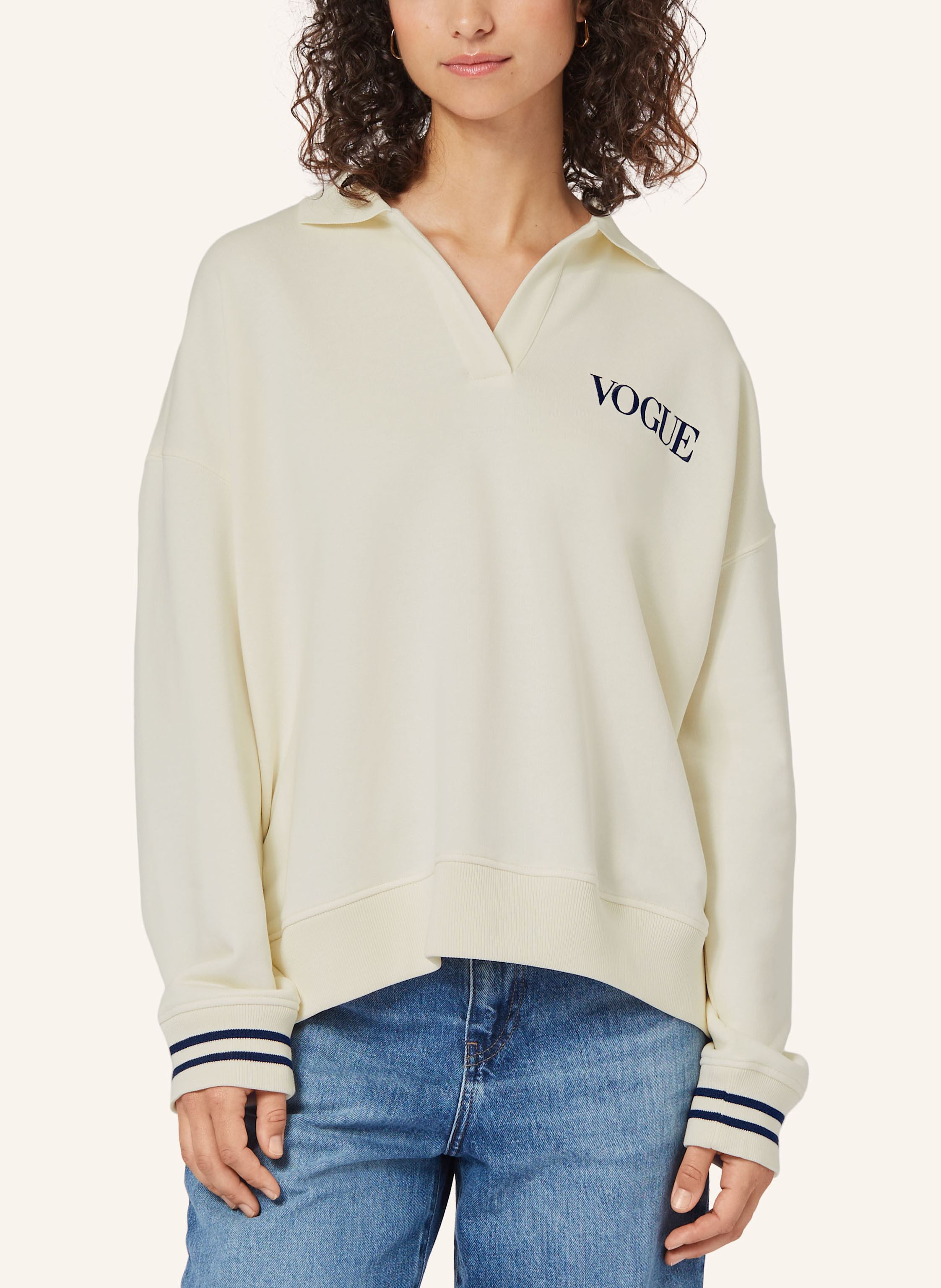 Thumbnail - Vogue Collection Sweatshirt beige