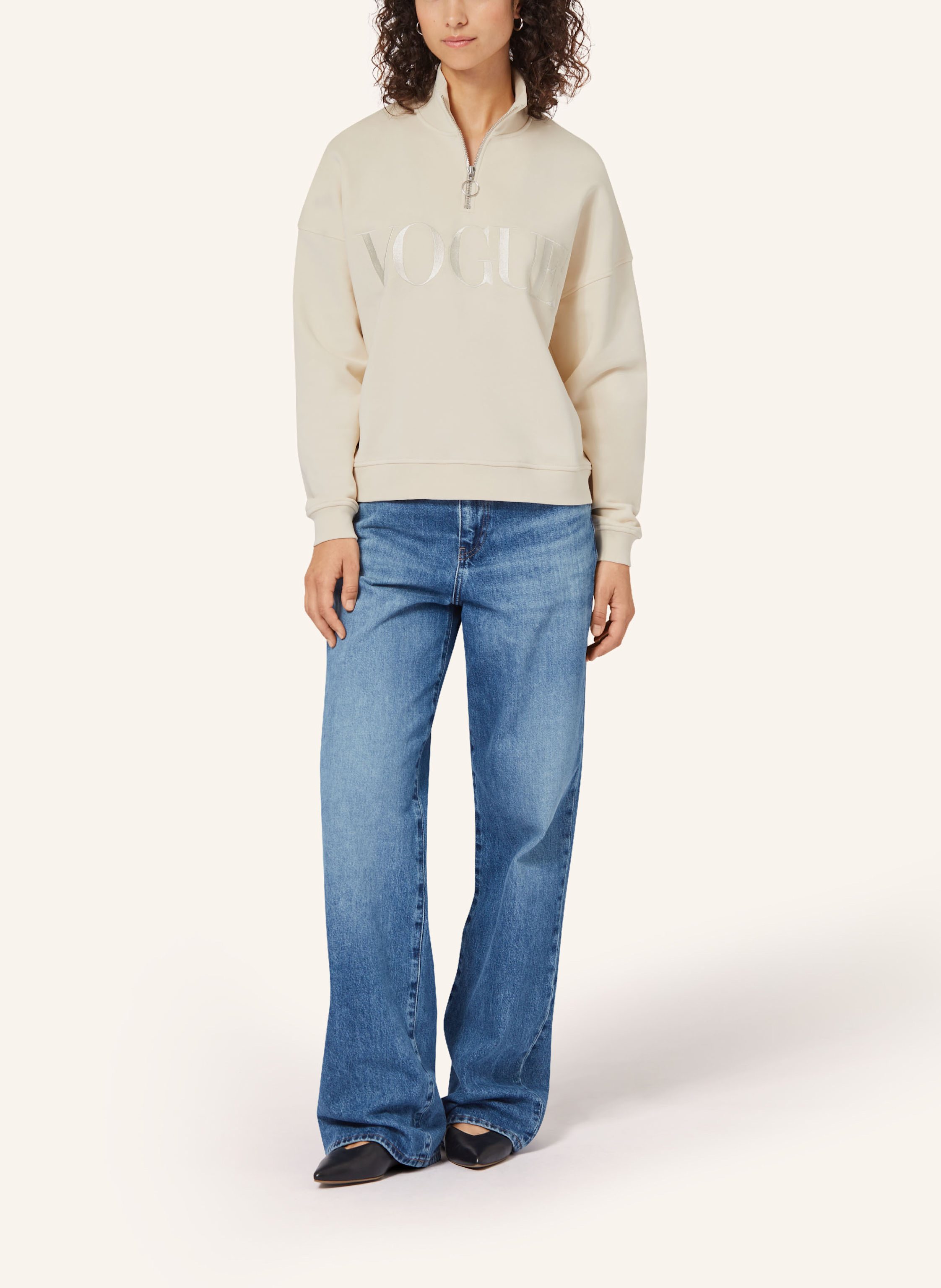Thumbnail - Vogue Collection Sweatshirt beige