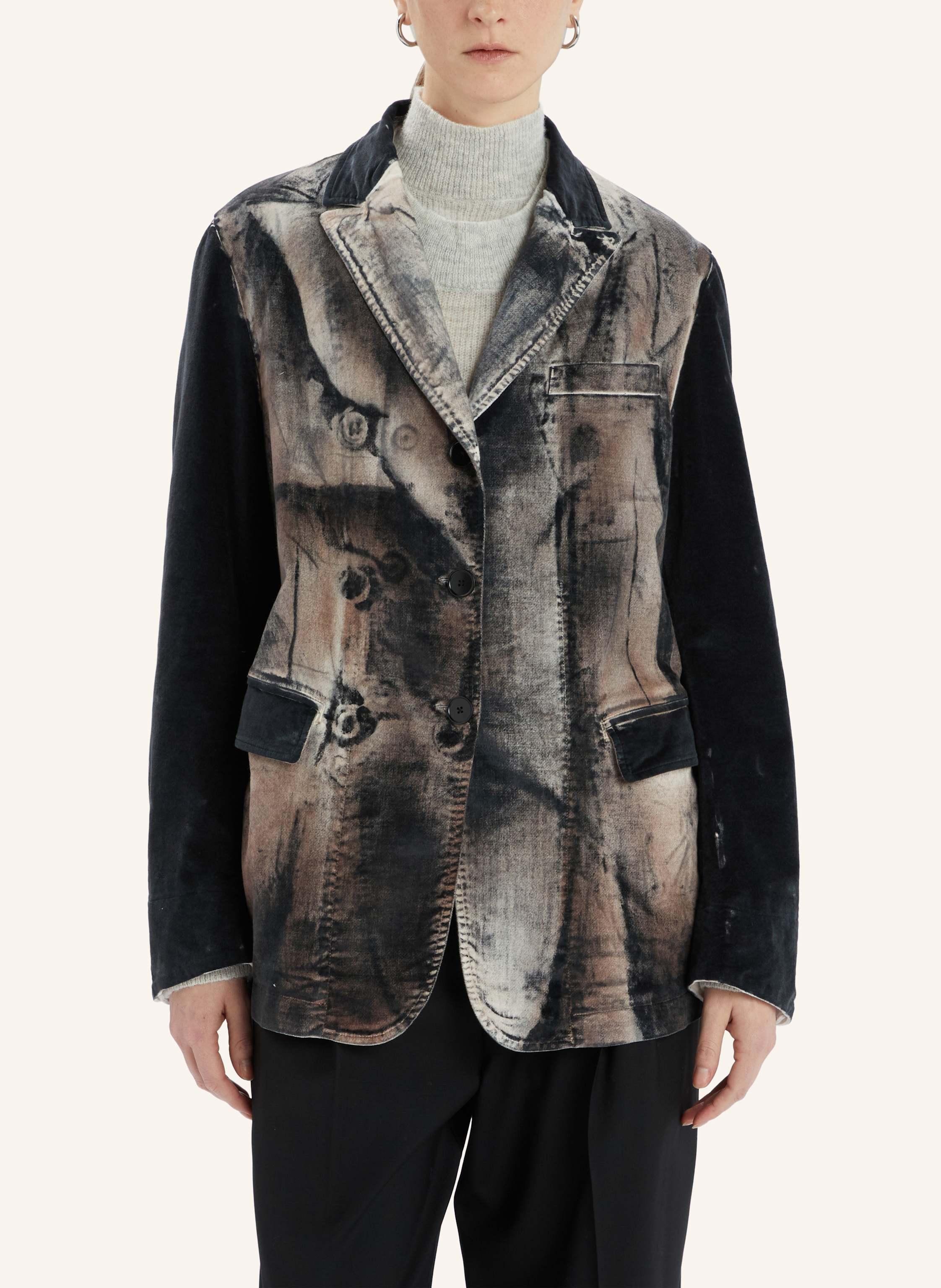 Thumbnail - High Samtjacke Listen To braun