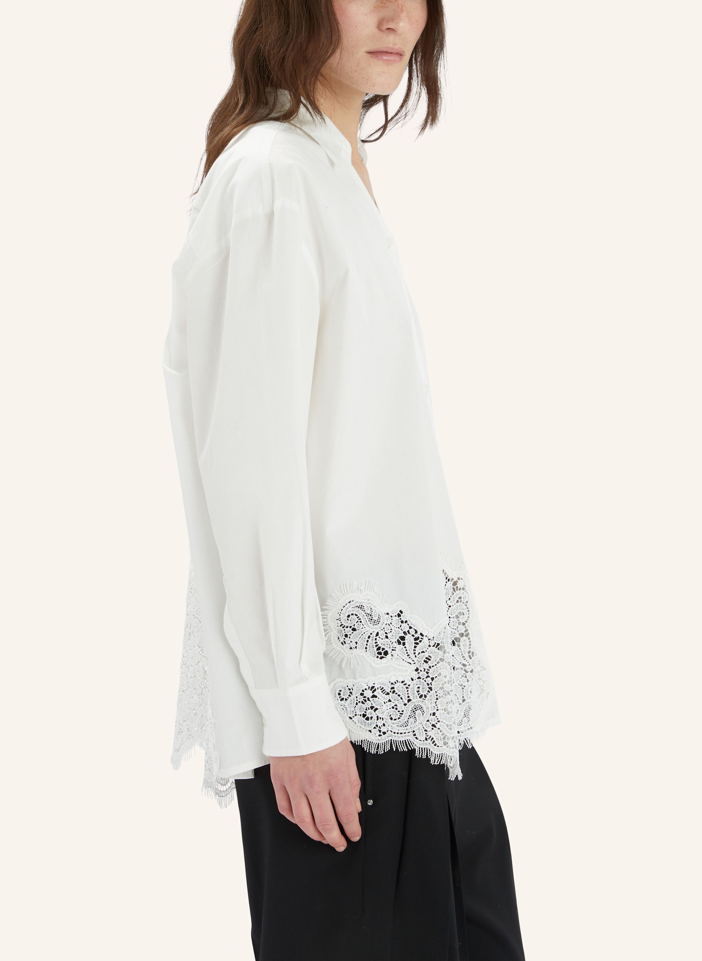 Thumbnail - High Hemdbluse Dither Mit Lochspitze weiss