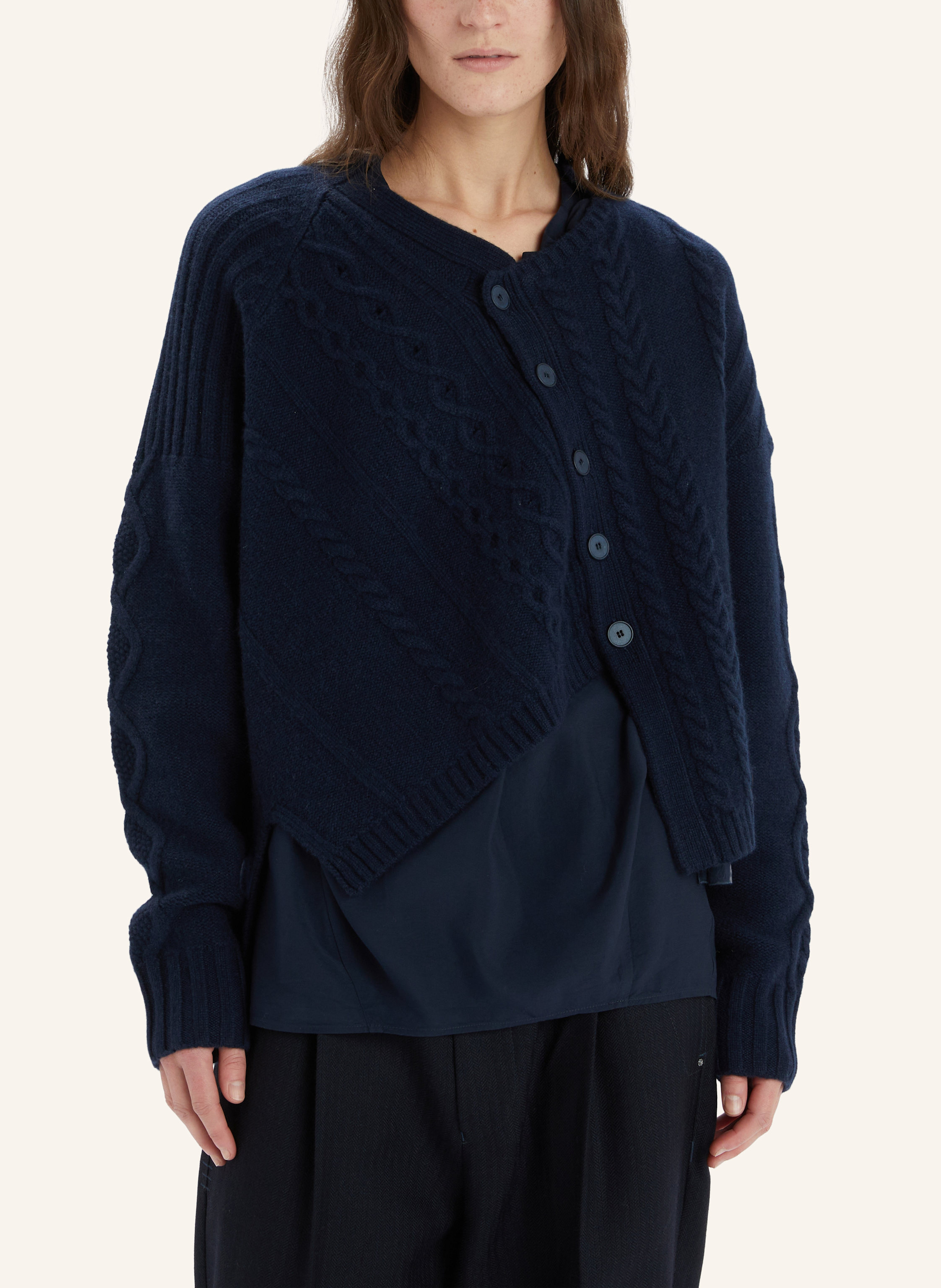 Thumbnail - High Strickjacke Intervene blau