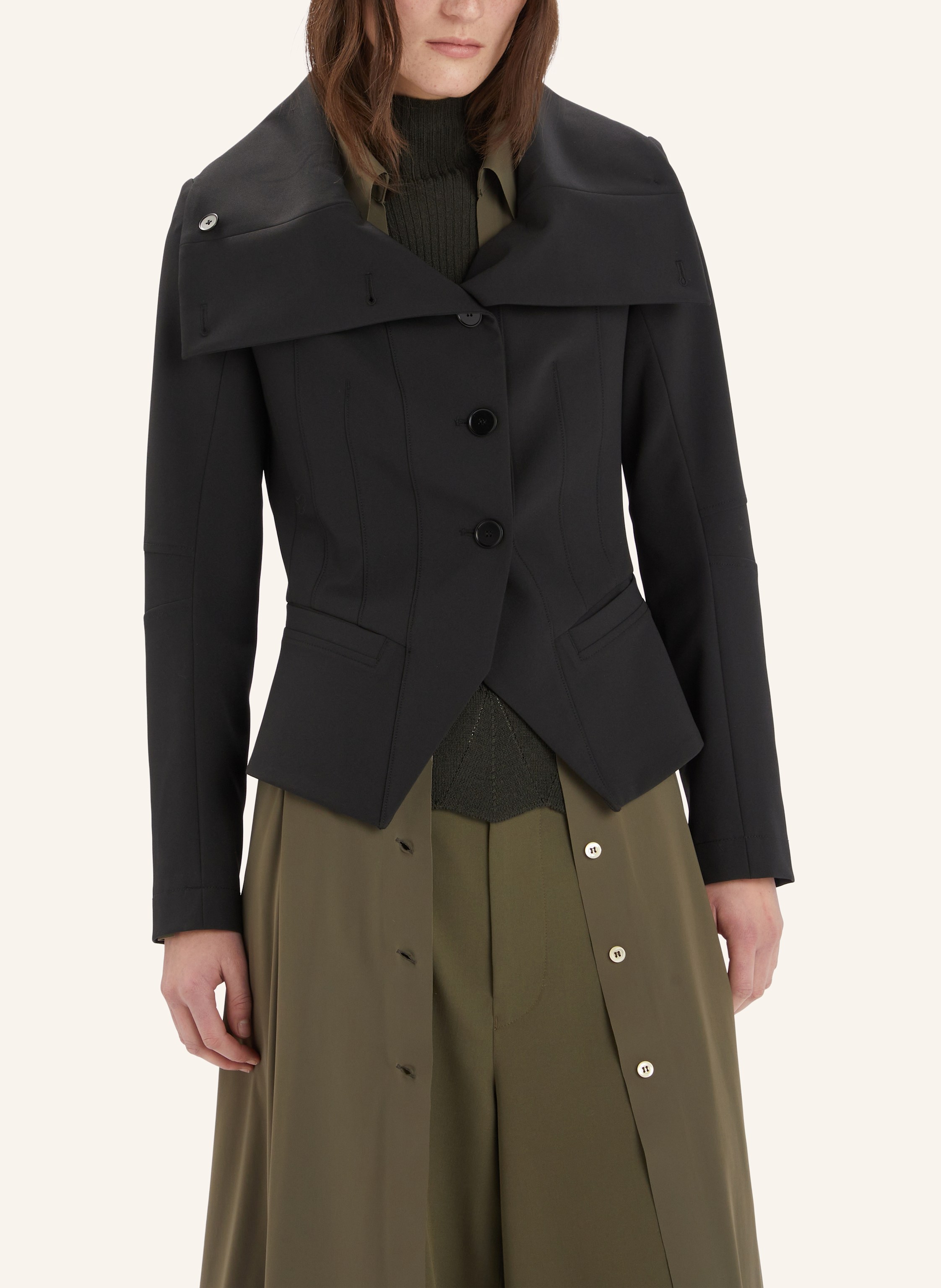 Thumbnail - High Jacke Scrunch schwarz