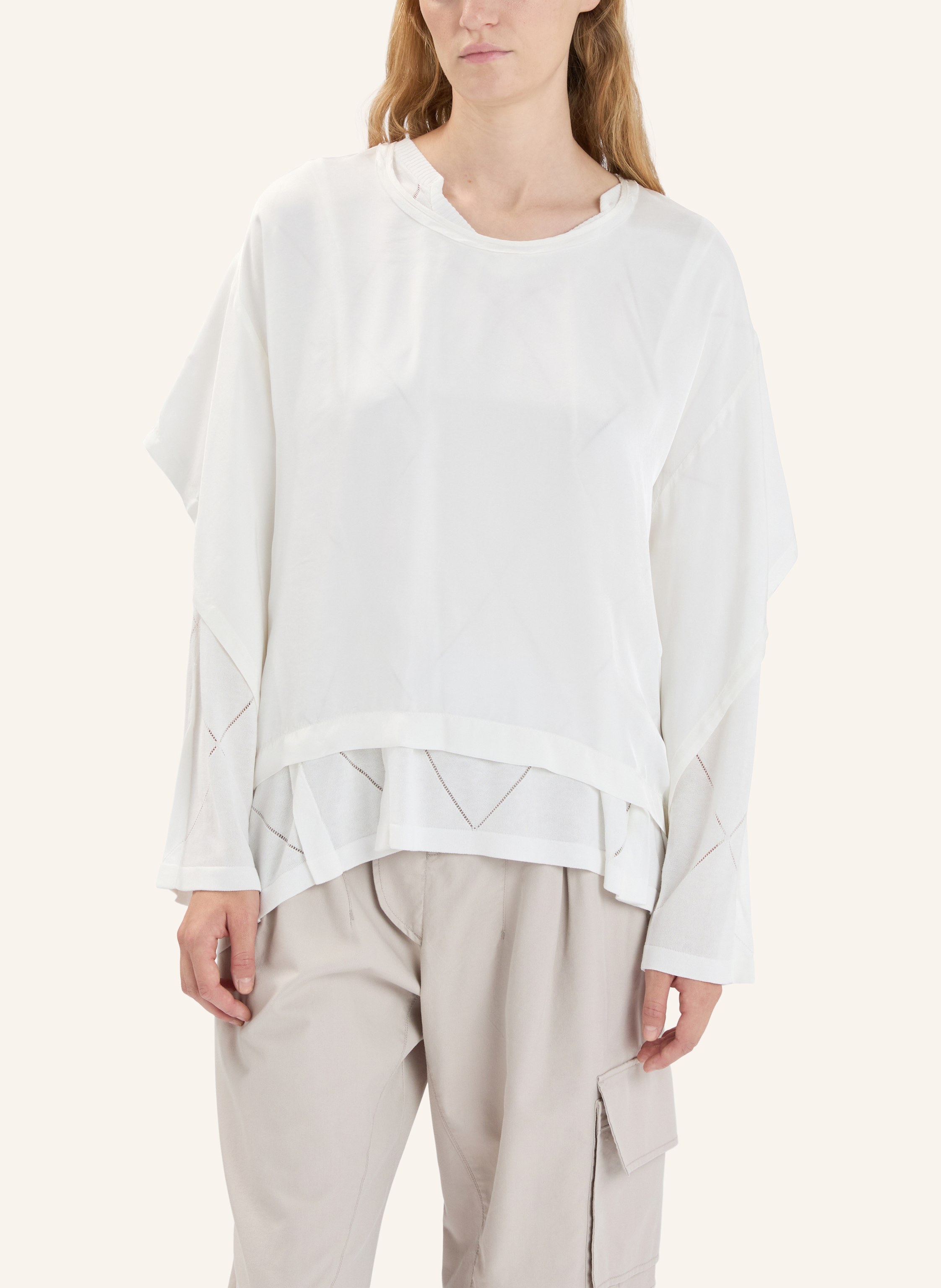 Thumbnail - High Kimono-Bluse Majestic weiss