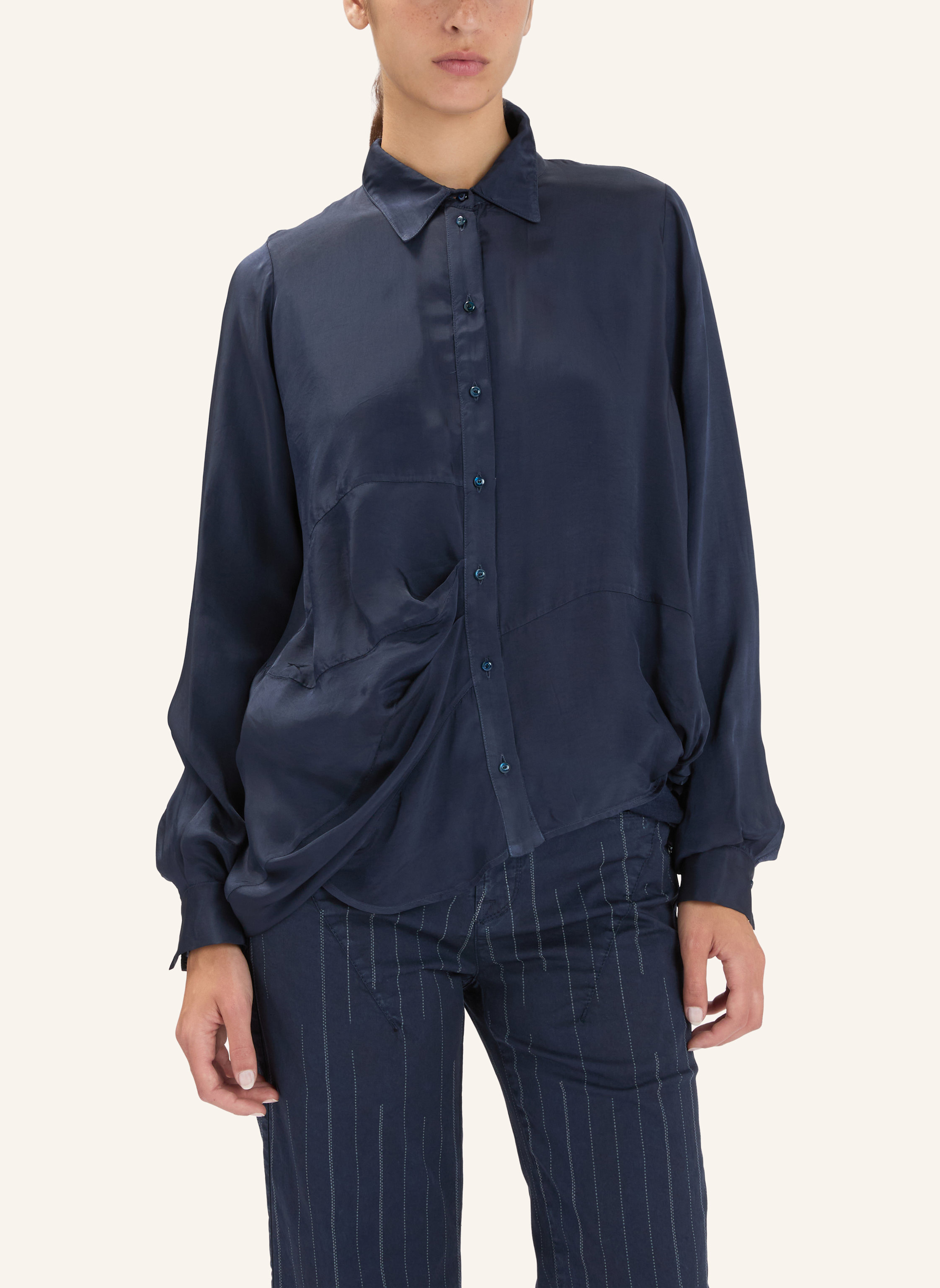 Thumbnail - High Bluse In Spring blau