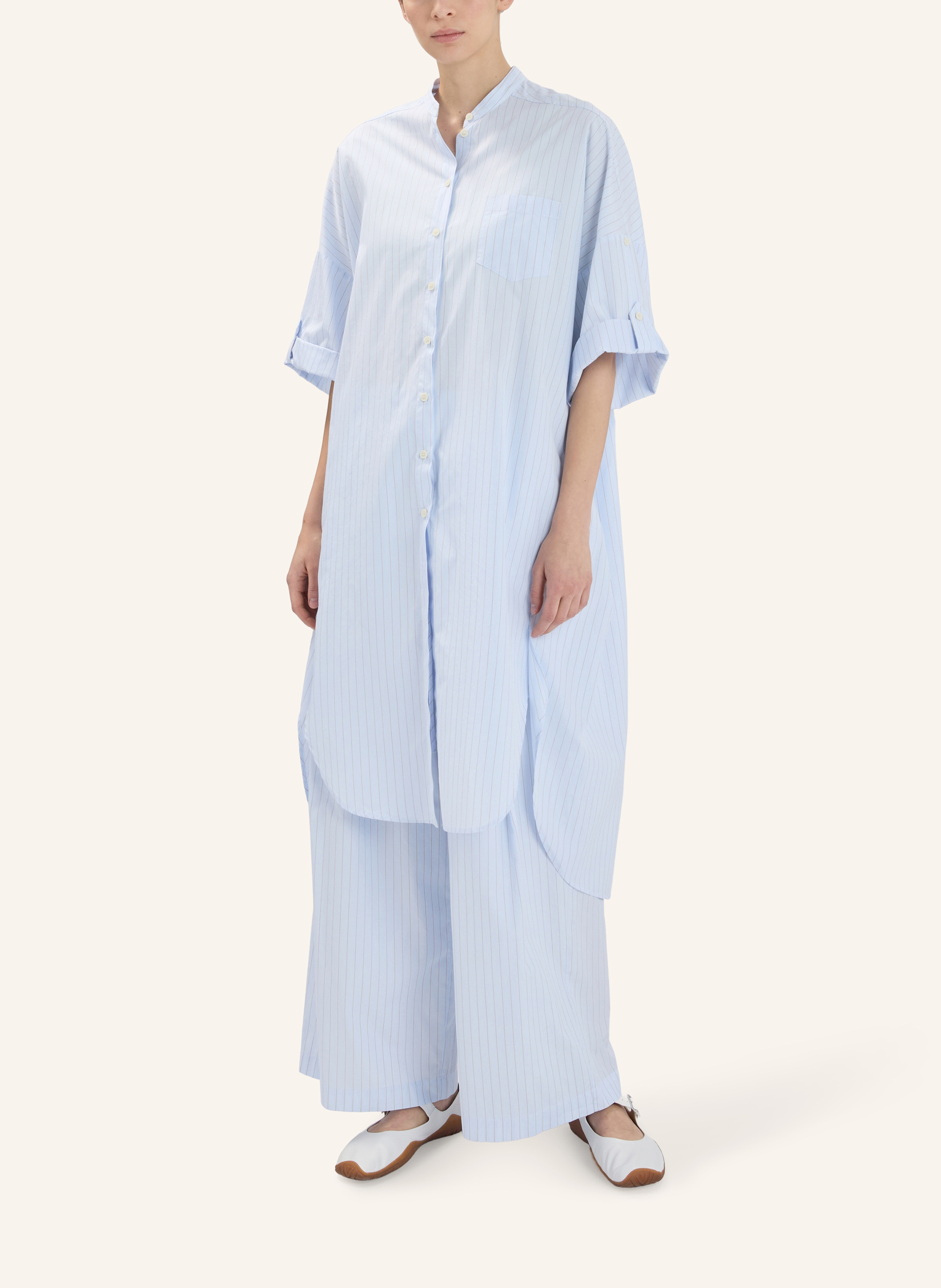 Thumbnail - High Hemdbluse Gaucho blau