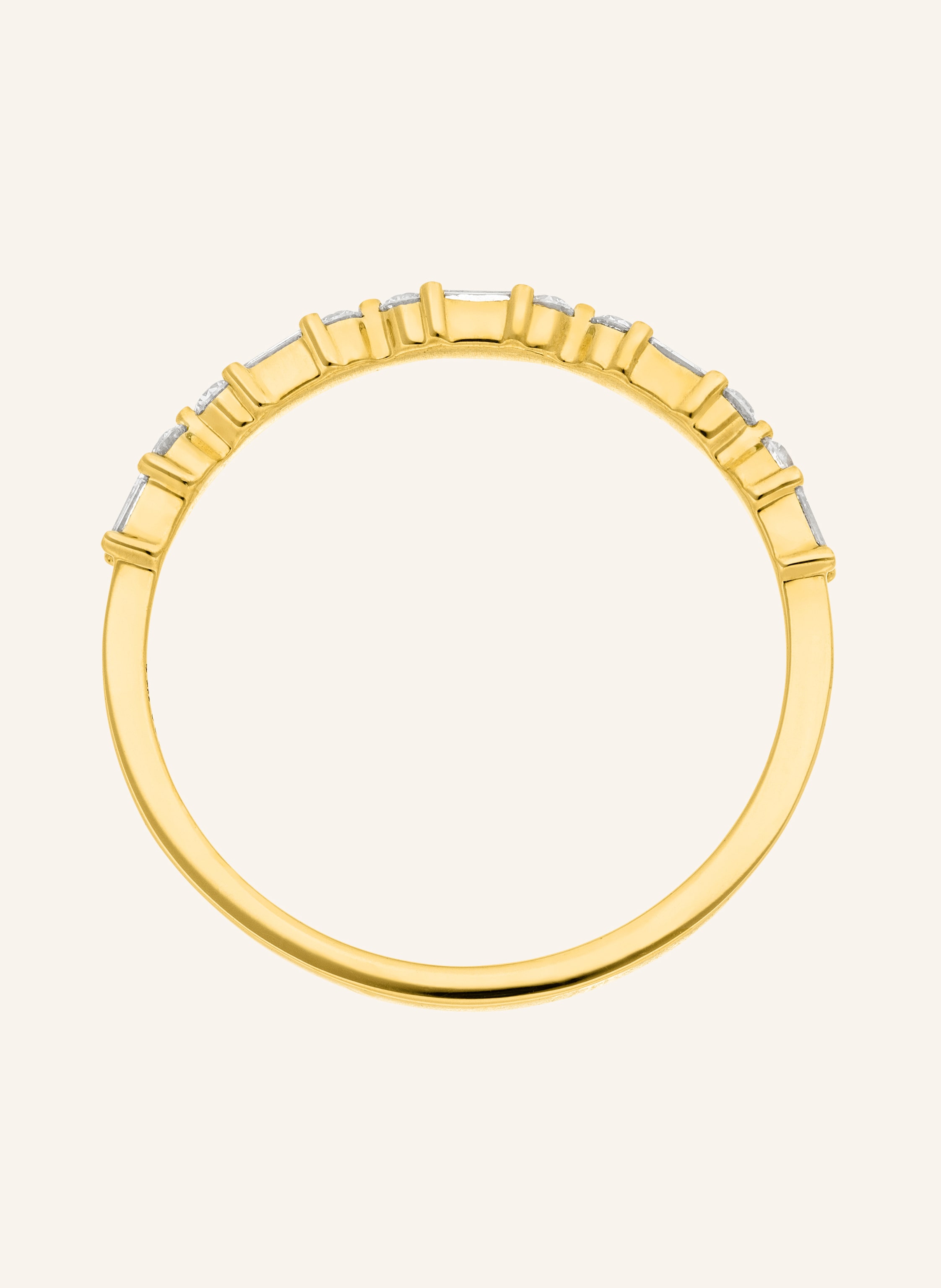 Thumbnail - Leaf Ring Baquette Aus 14 Karat Gelbgold Mit Diamanten gold