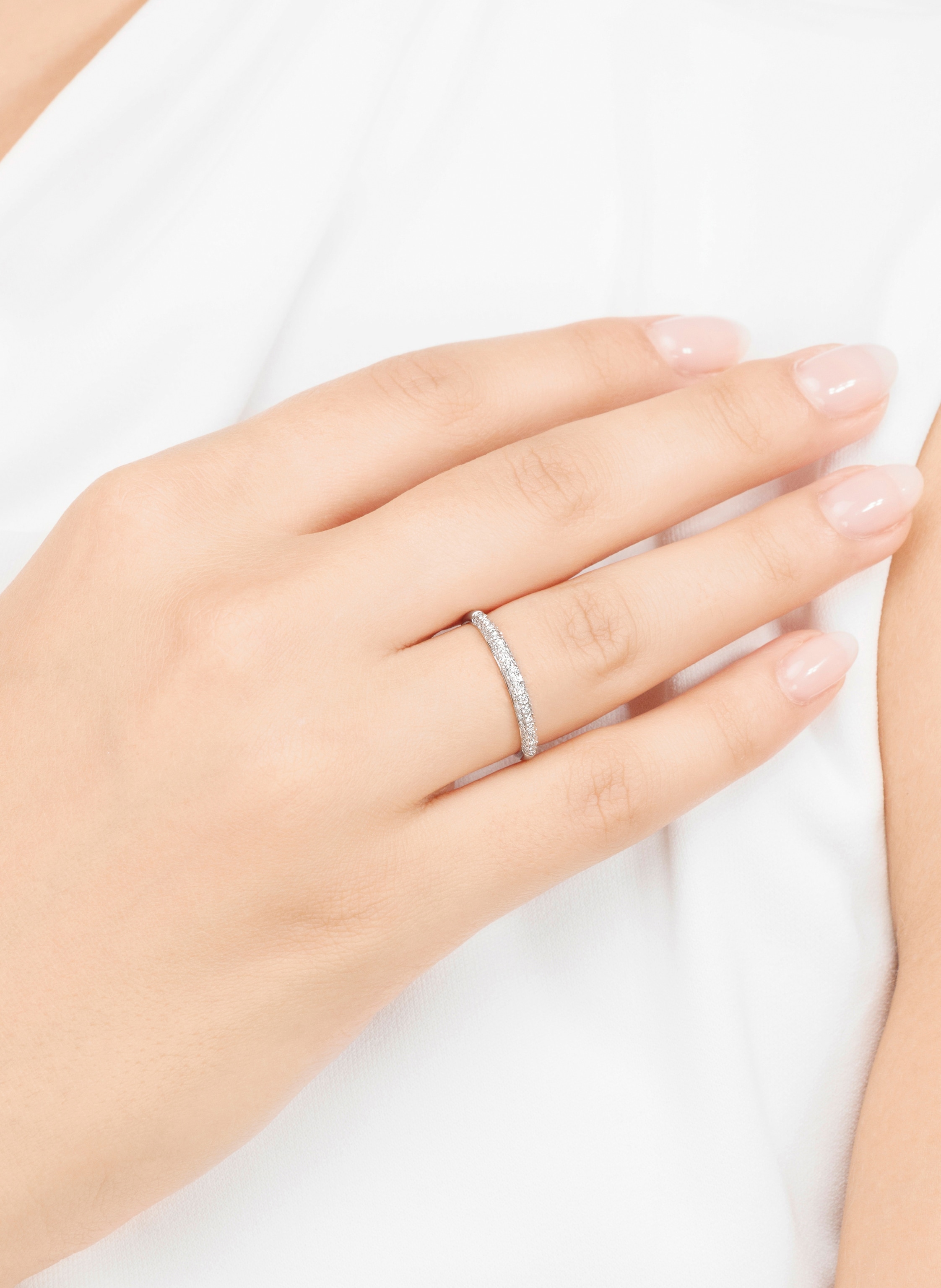 Thumbnail - Leaf Ring Dazzle Mit Diamanten silber