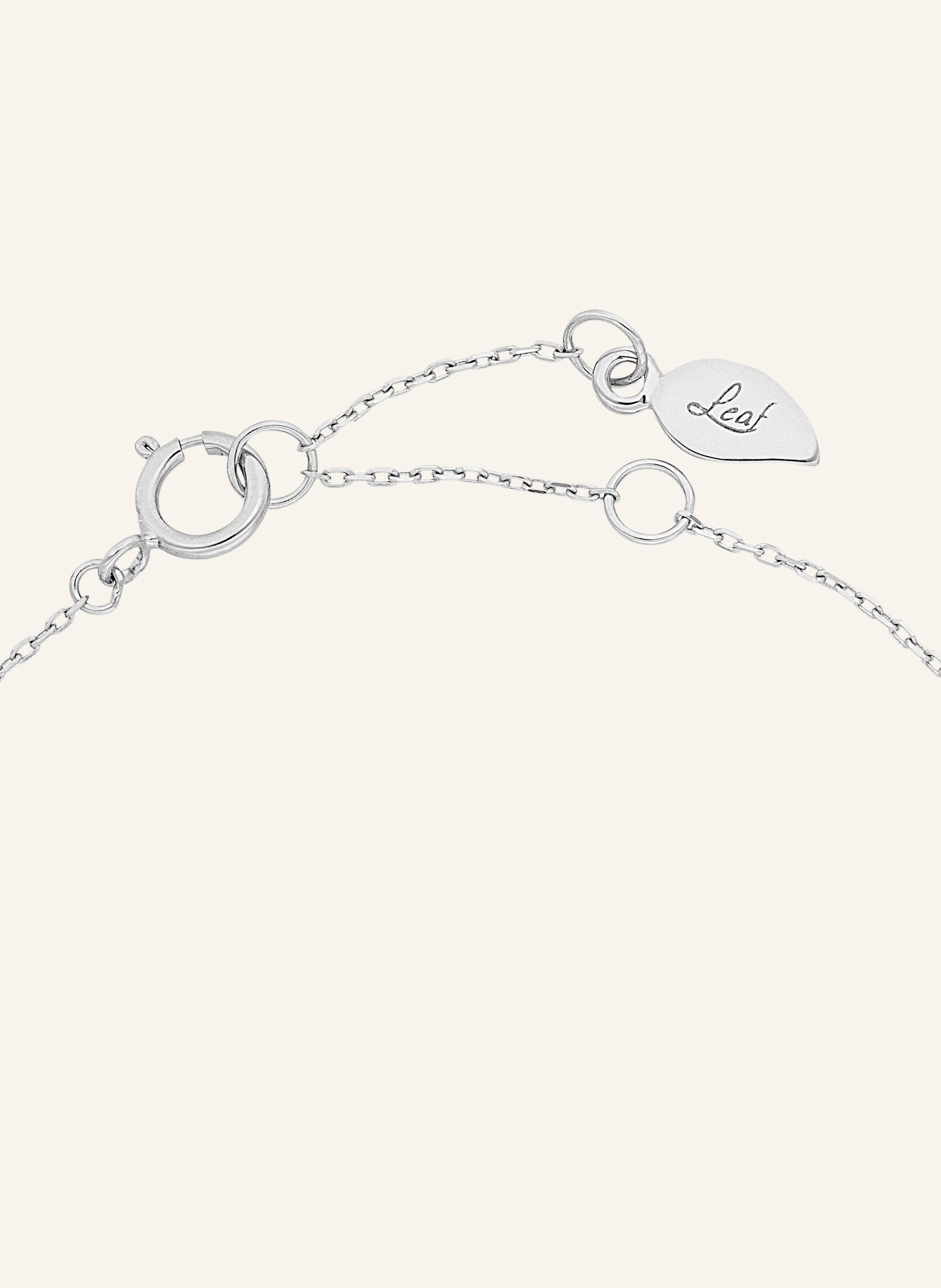 Thumbnail - Leaf Initialien Halskette „E“ Aus 14 Karat Weißgold Mit Diamanten silber