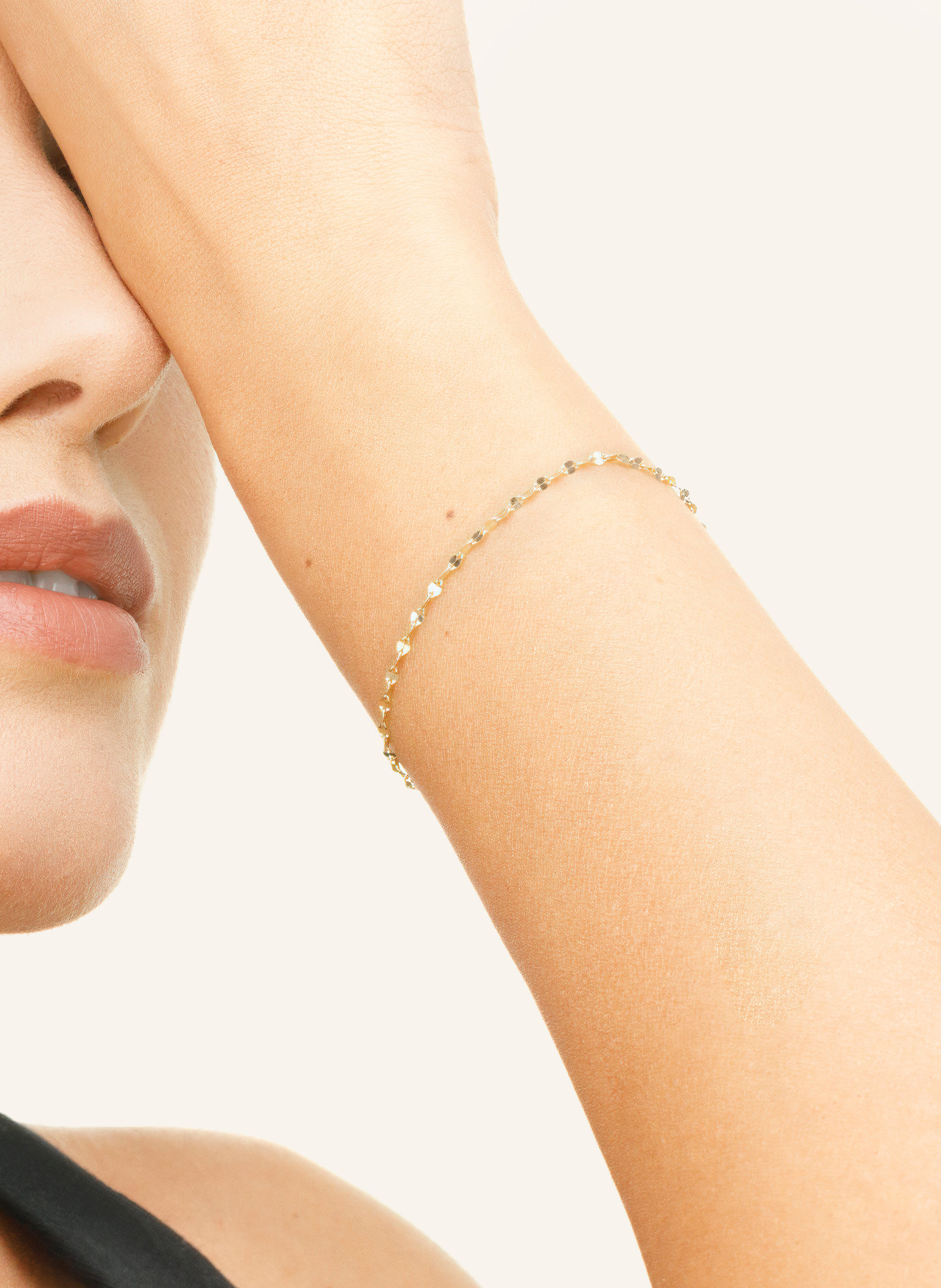 Thumbnail - Leaf Armband Shiny Twist Aus 14 Karat Gelbgold gold