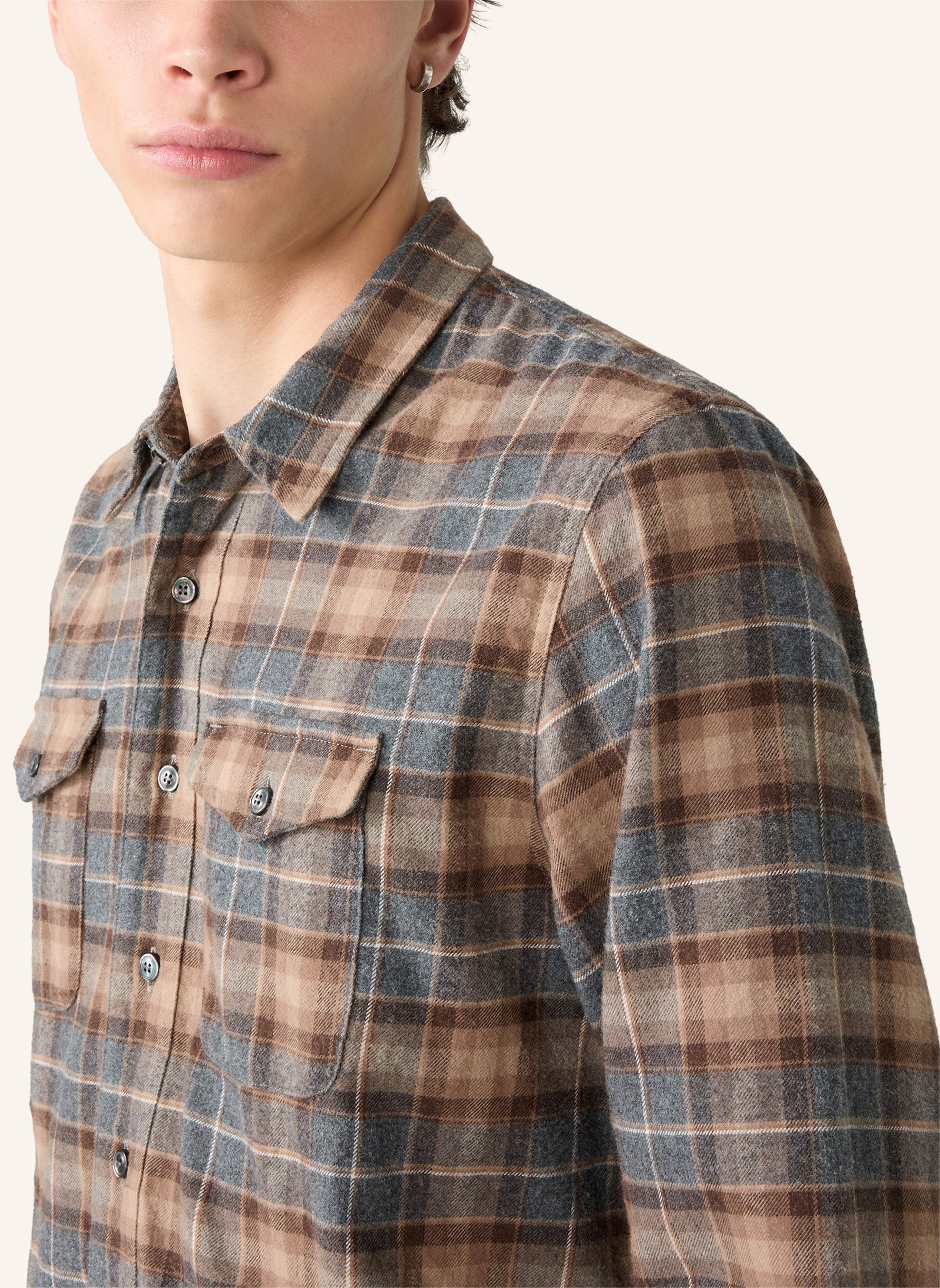 Thumbnail - The.Nim Standard Hemd Detroit Shirt beige