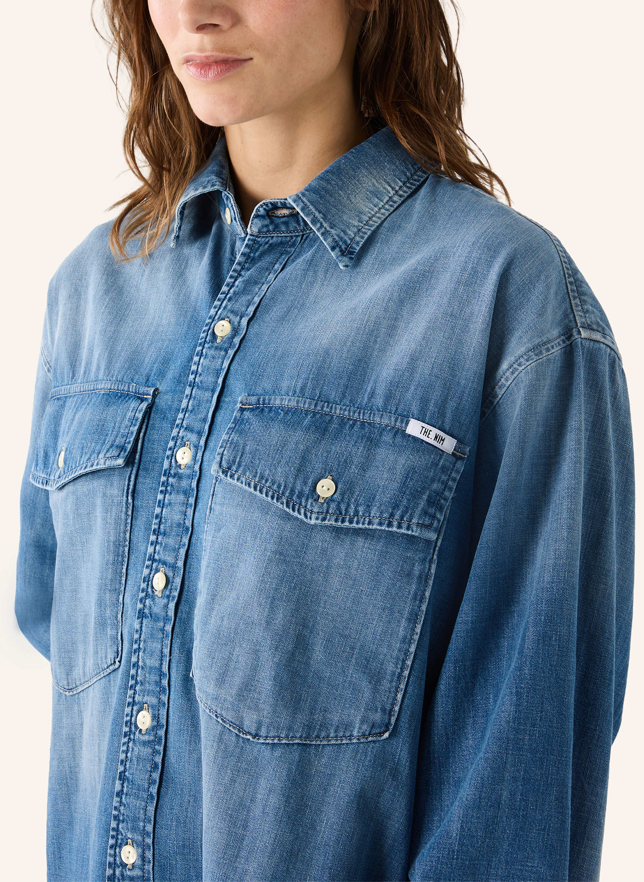 Thumbnail - The.Nim Standard Hemd Woman L/S Overshirt blau
