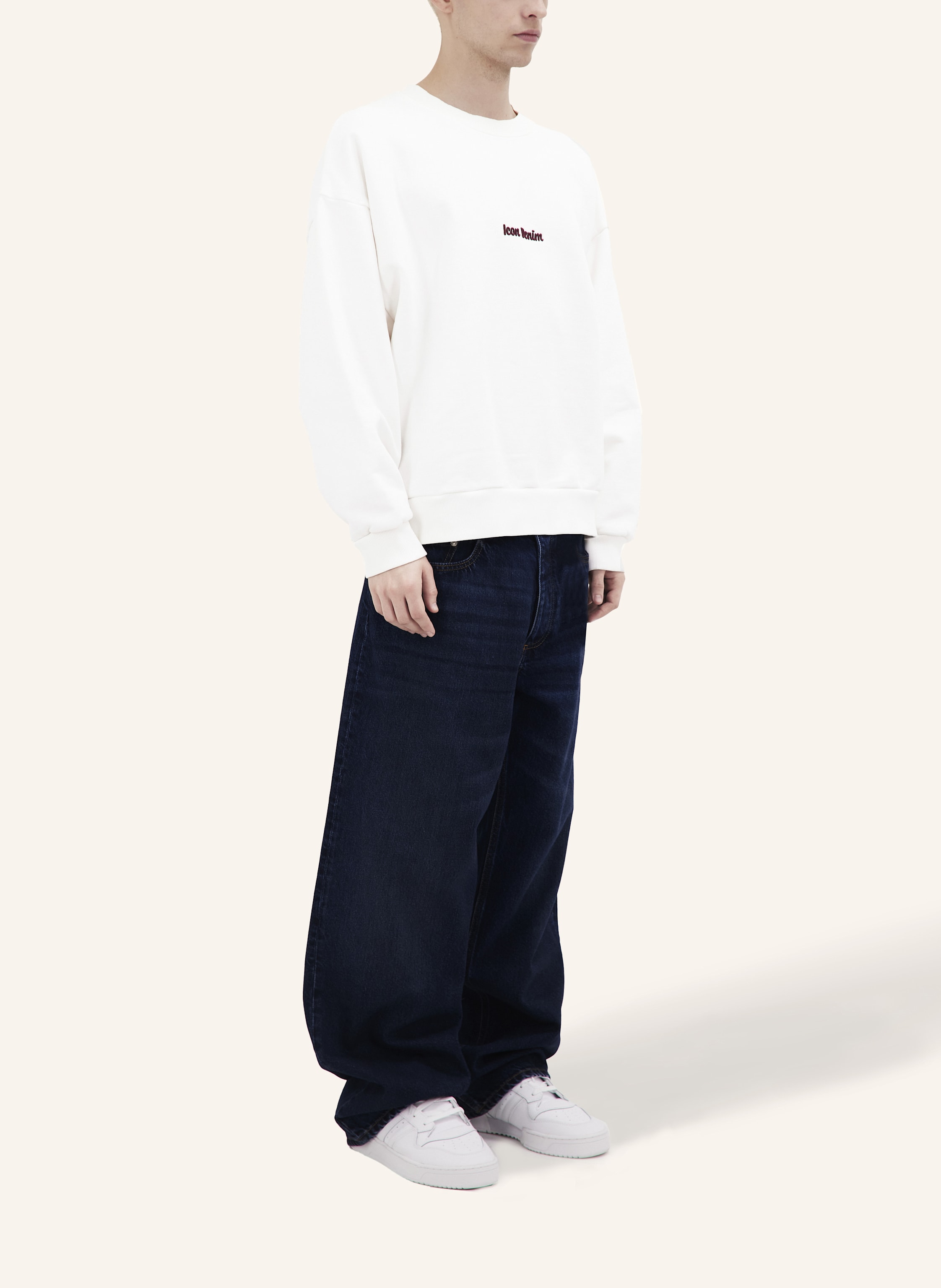 Thumbnail - Icon Denim Sweatshirt Fitz weiss