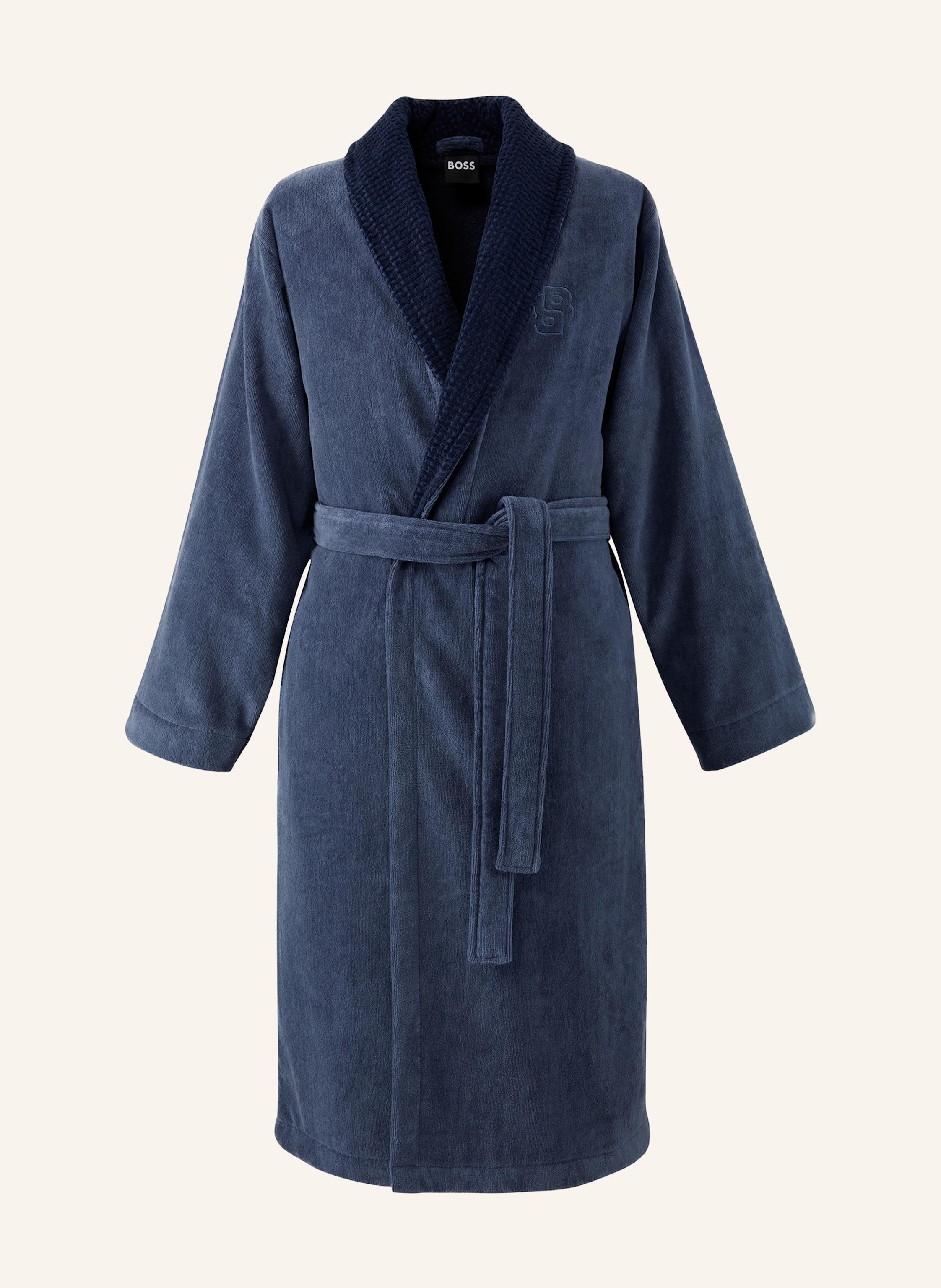 Boss Bademantel Doubleb blau