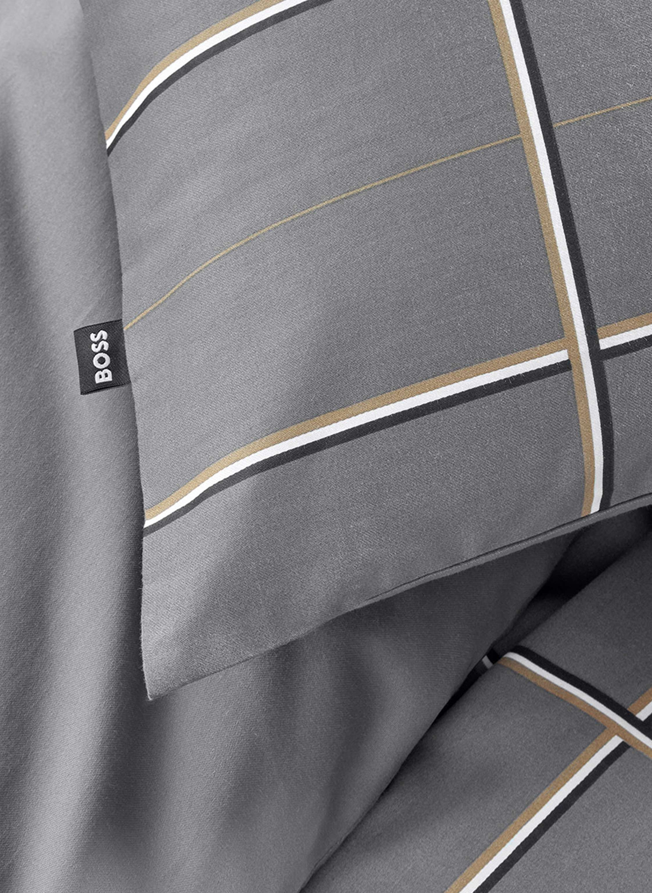 Thumbnail - Boss Bettwäsche Set Bosscheck grau