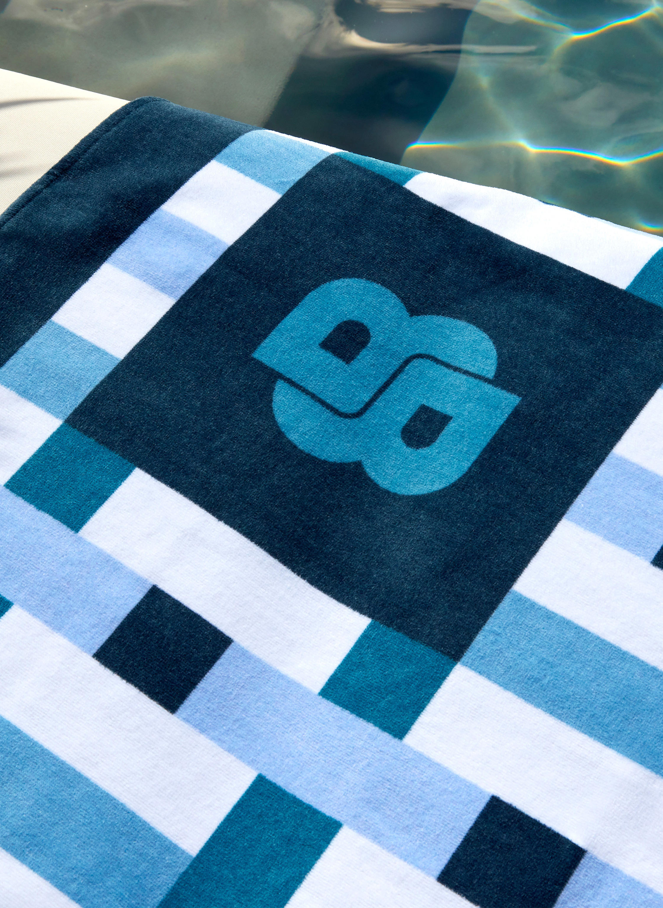 Thumbnail - Boss Strandtuch Latice blau