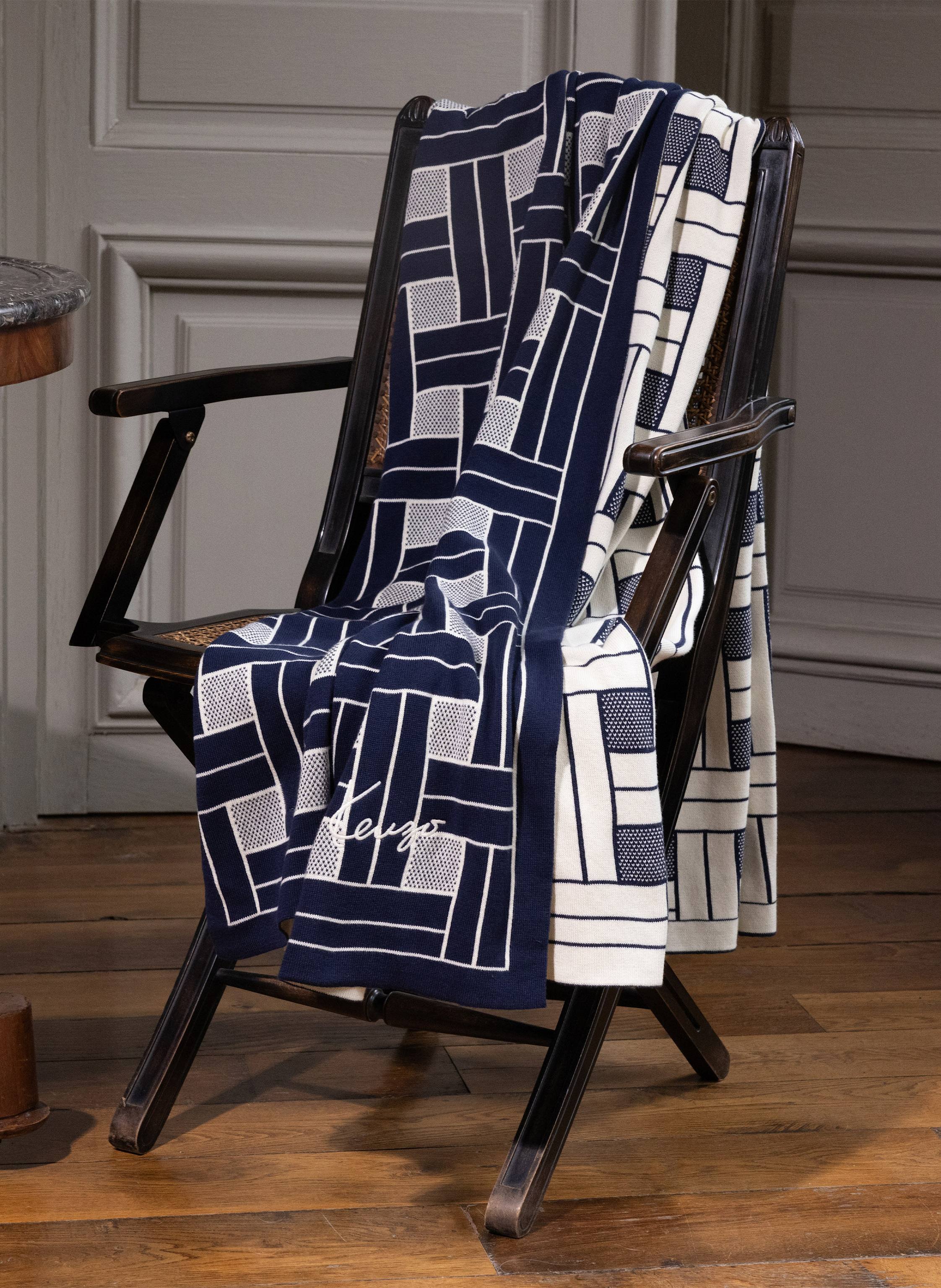 Thumbnail - Kenzo Home Plaid Kweave blau