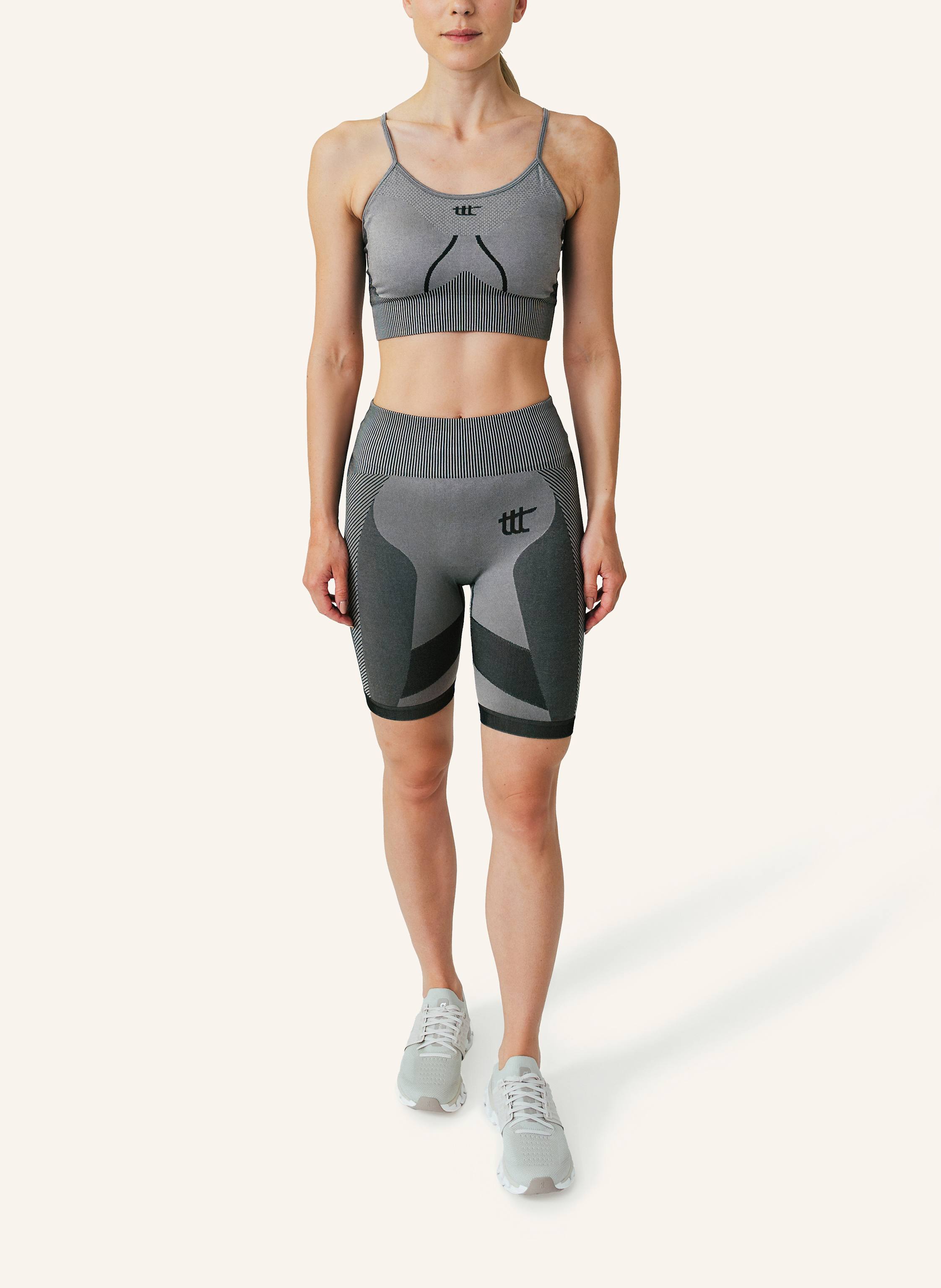 Thumbnail - To The Top Short Leggings Seamless Light grau