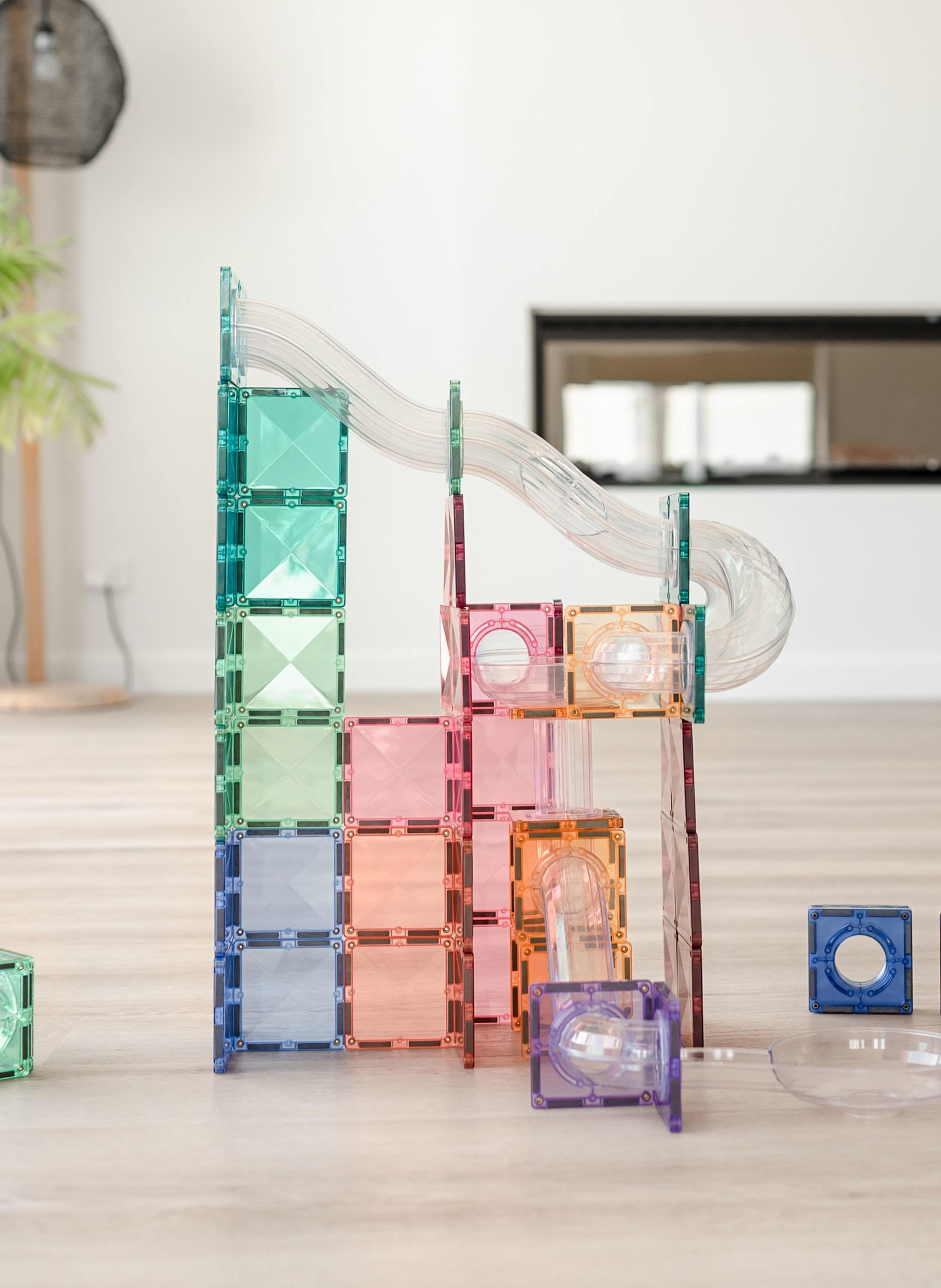 Thumbnail - Connetix Kugelbahnen-Erweiterungs-Set Pastell rosa