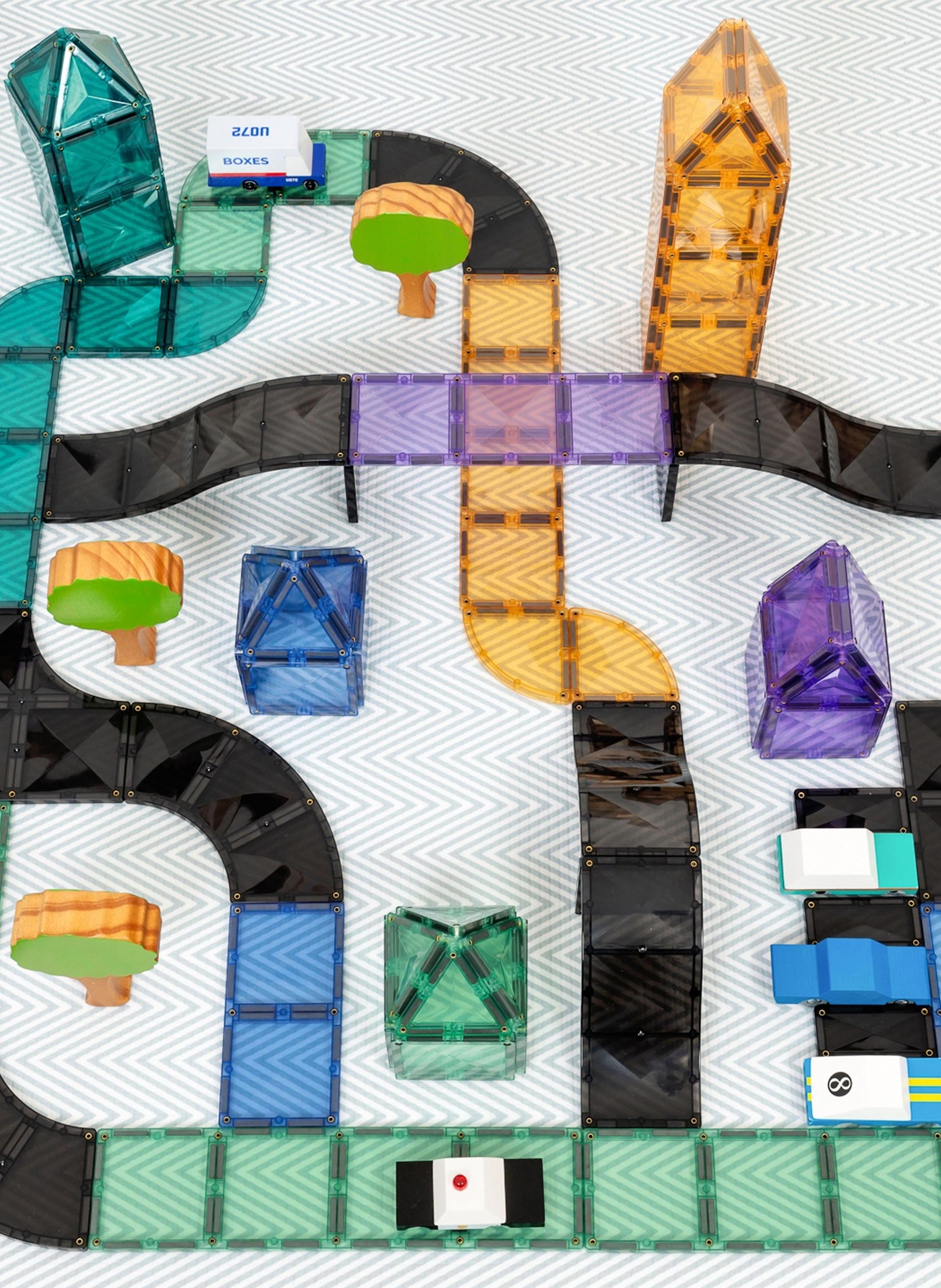 Thumbnail - Connetix Rampen- & Kreuzungs-Set gelb