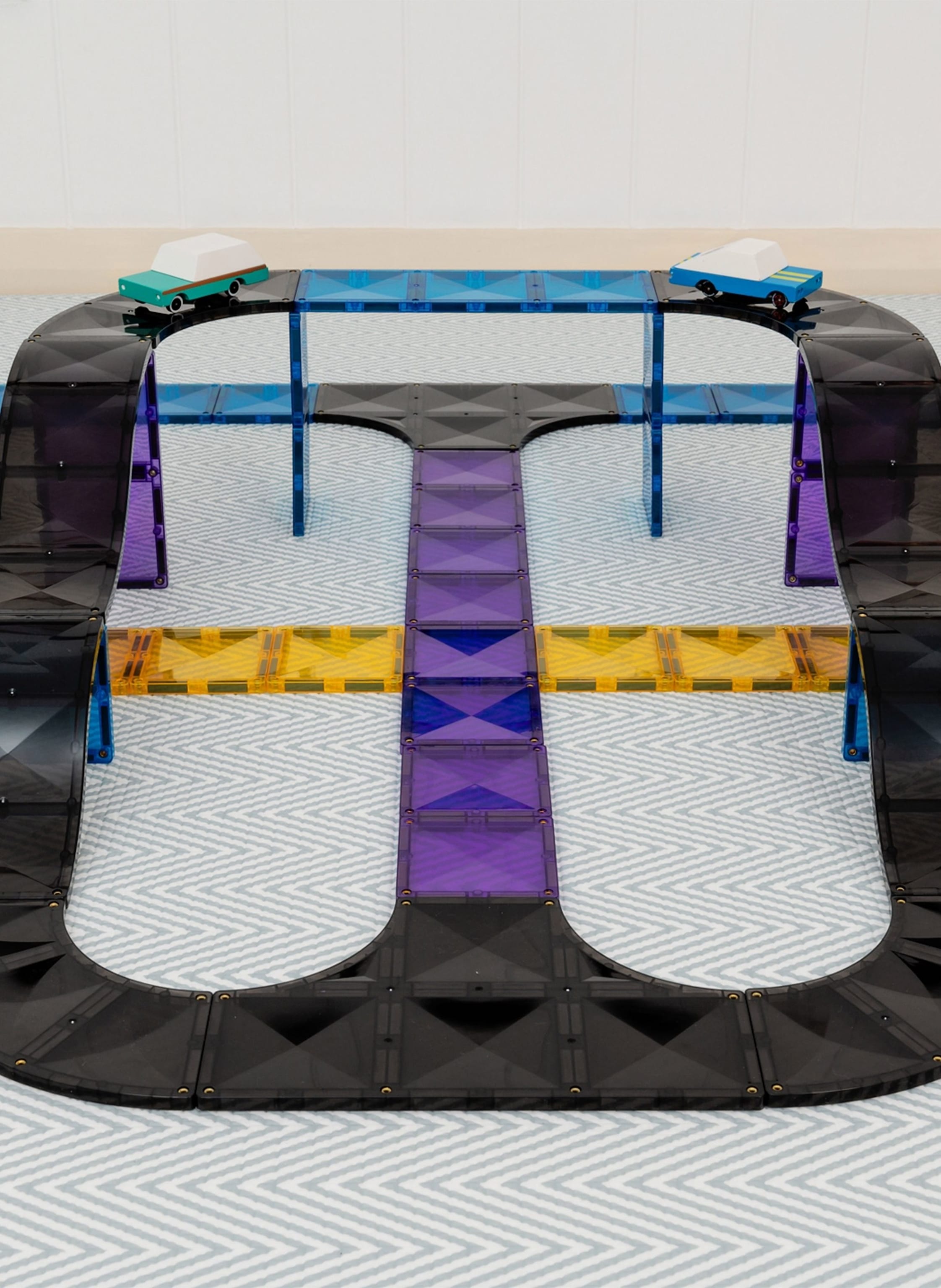 Thumbnail - Connetix Rampen- & Kreuzungs-Set gelb