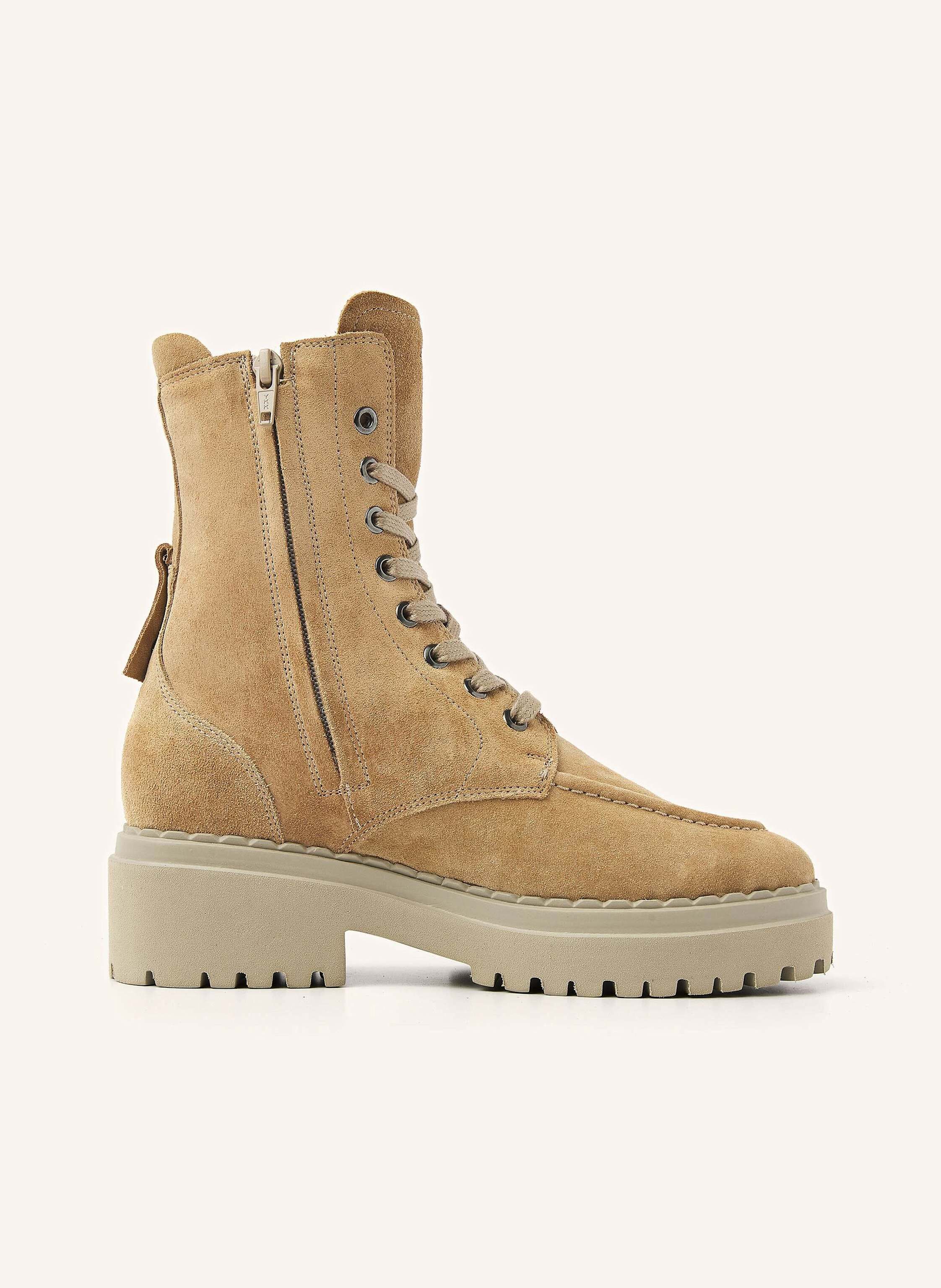 Thumbnail - Nubikk Schnürstiefel Fae Bobbi Fur gelb
