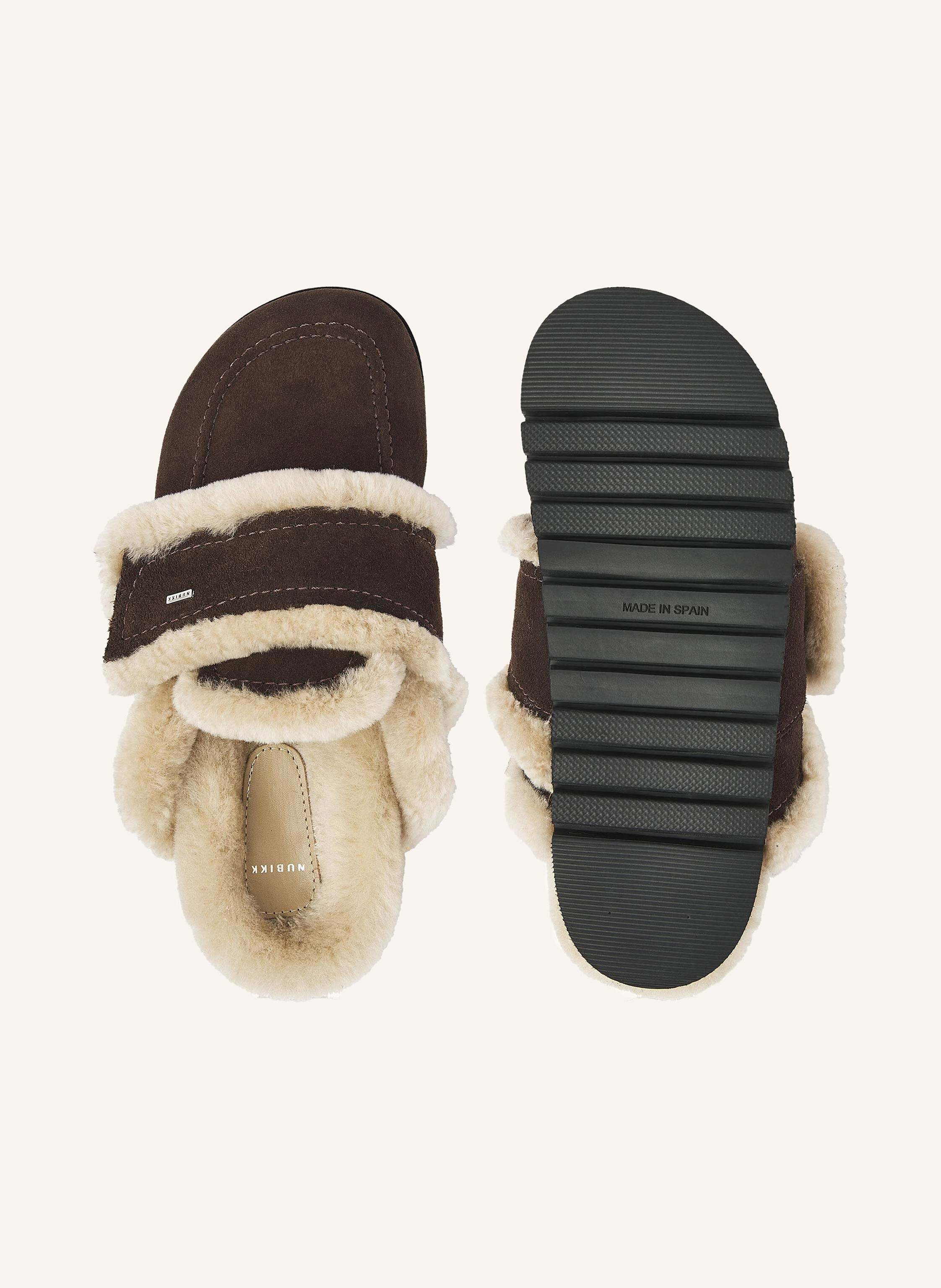 Thumbnail - Nubikk Hausschuhe Teddy Fur braun