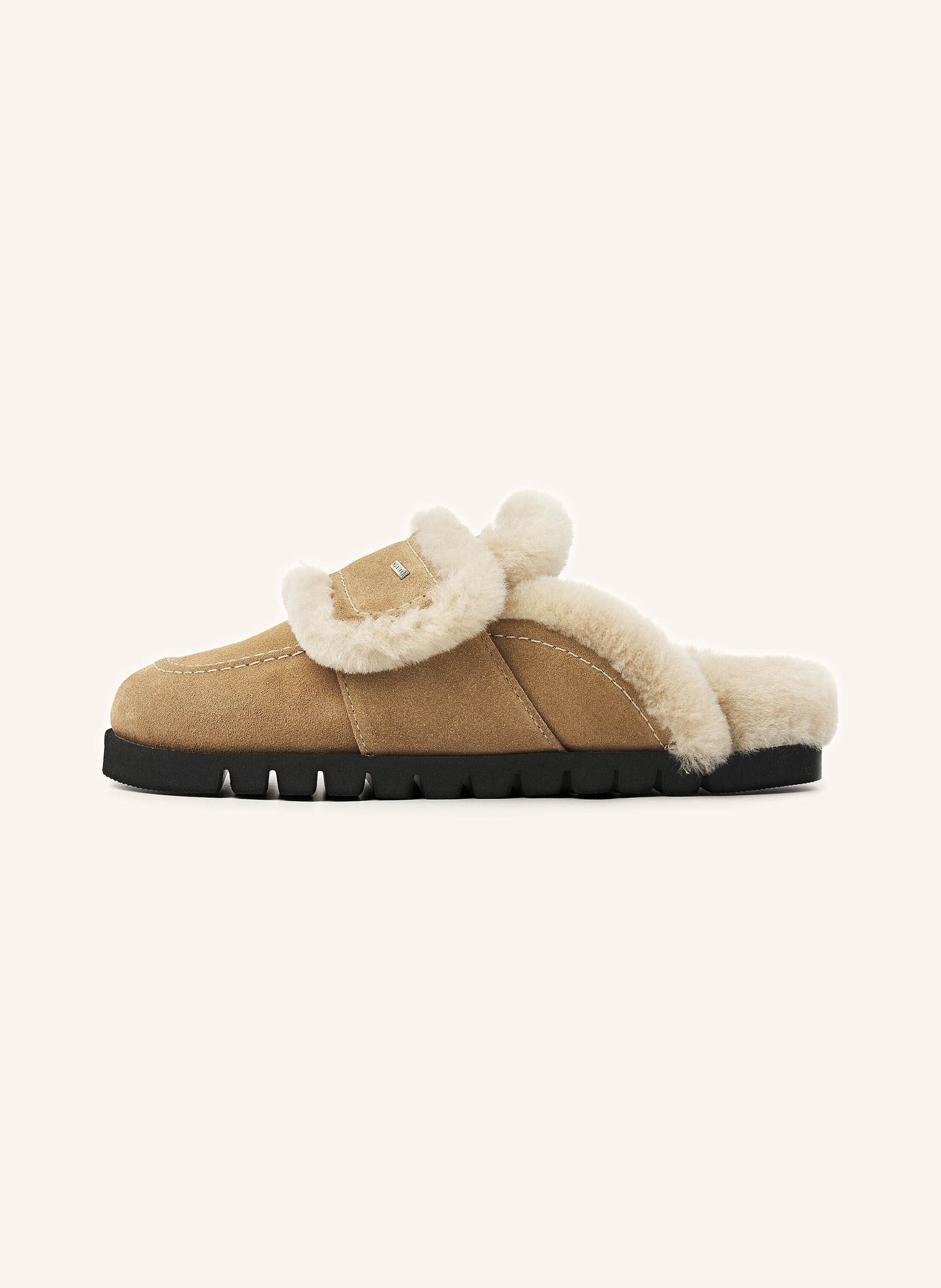 Thumbnail - Nubikk Hausschuhe Teddy Fur beige