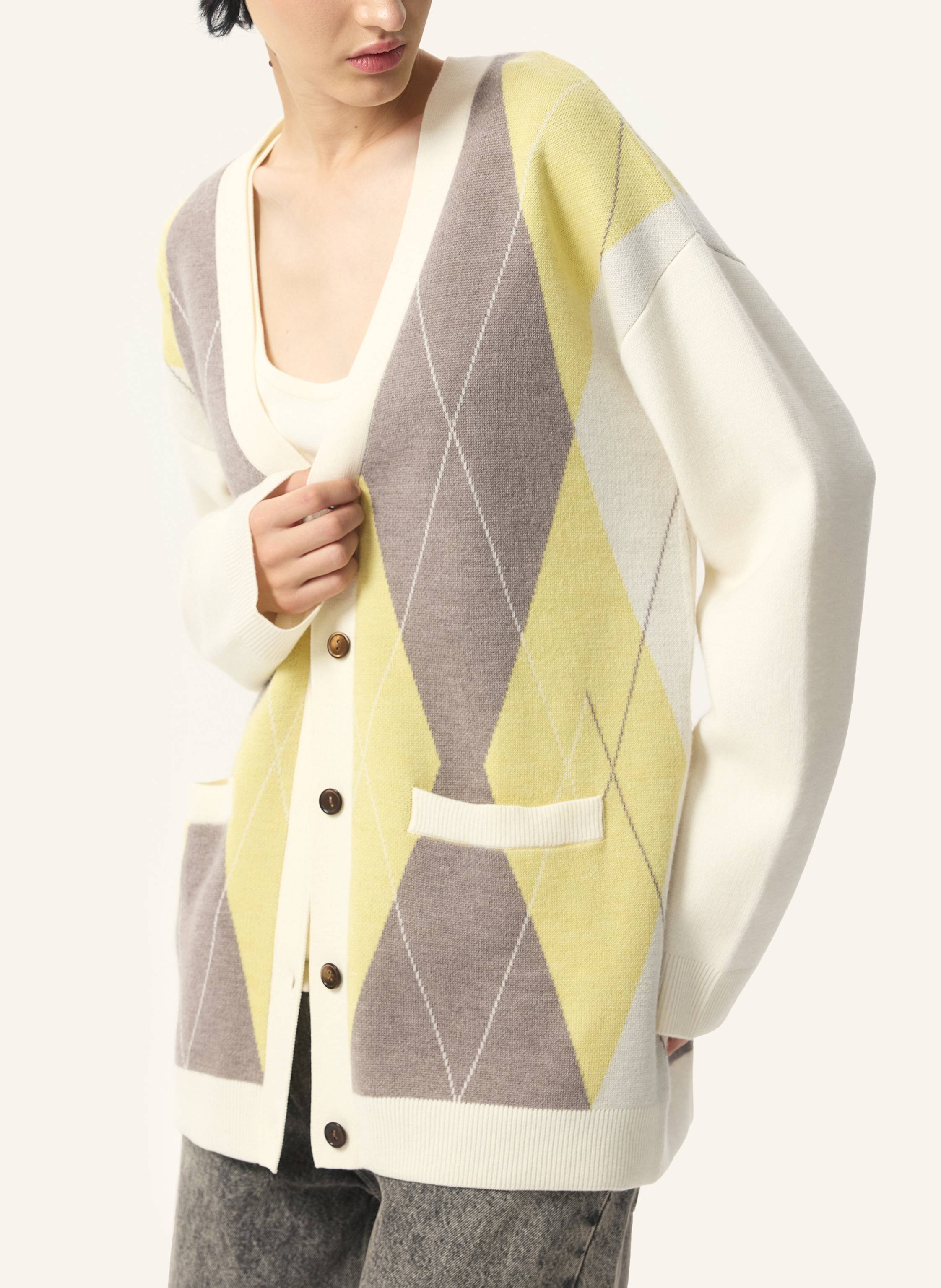 Thumbnail - Pinxit Strickcardigan weiss