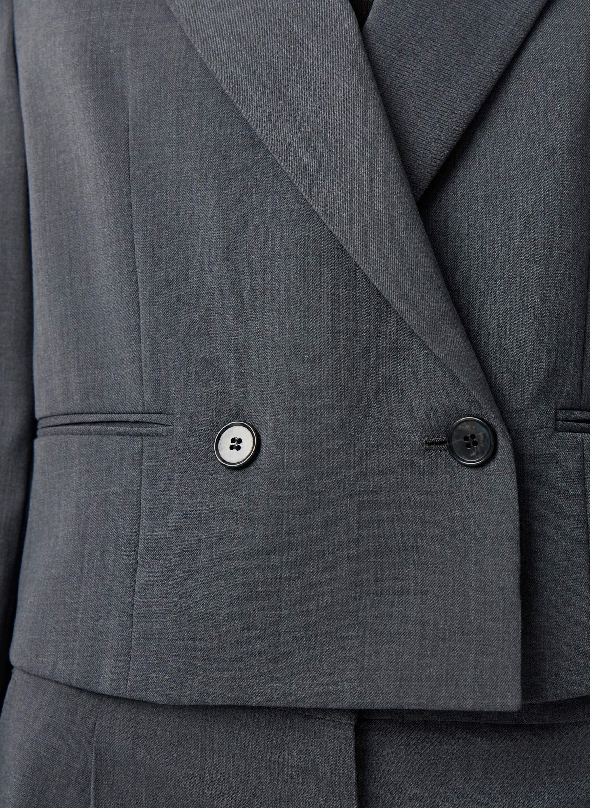 Thumbnail - Pinxit Cropped-Blazer grau