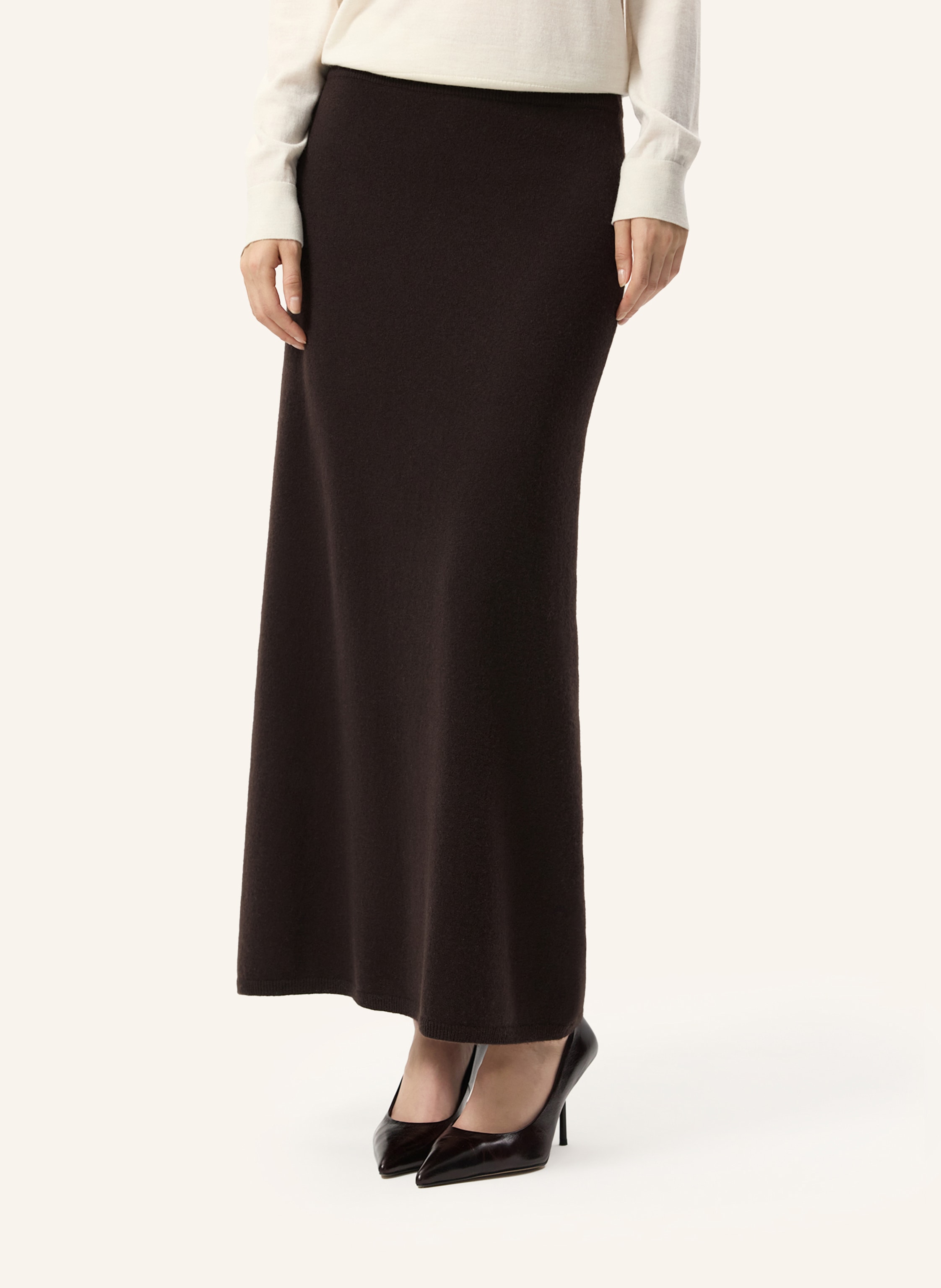 Thumbnail - Pinxit Strickrock Mit Kaschmir braun