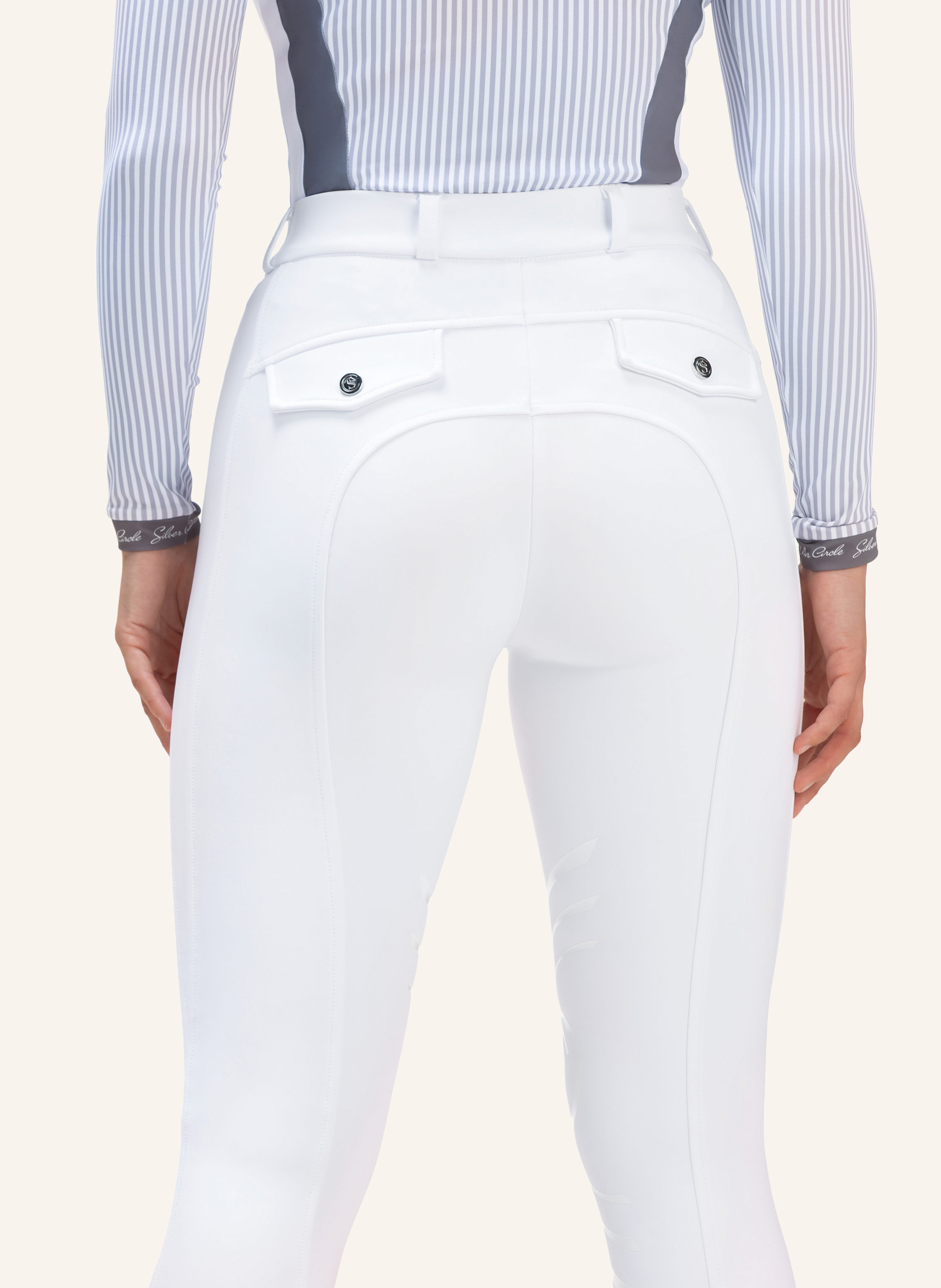 Thumbnail - Silver Circle Reithose Biley Knie-Grip weiss