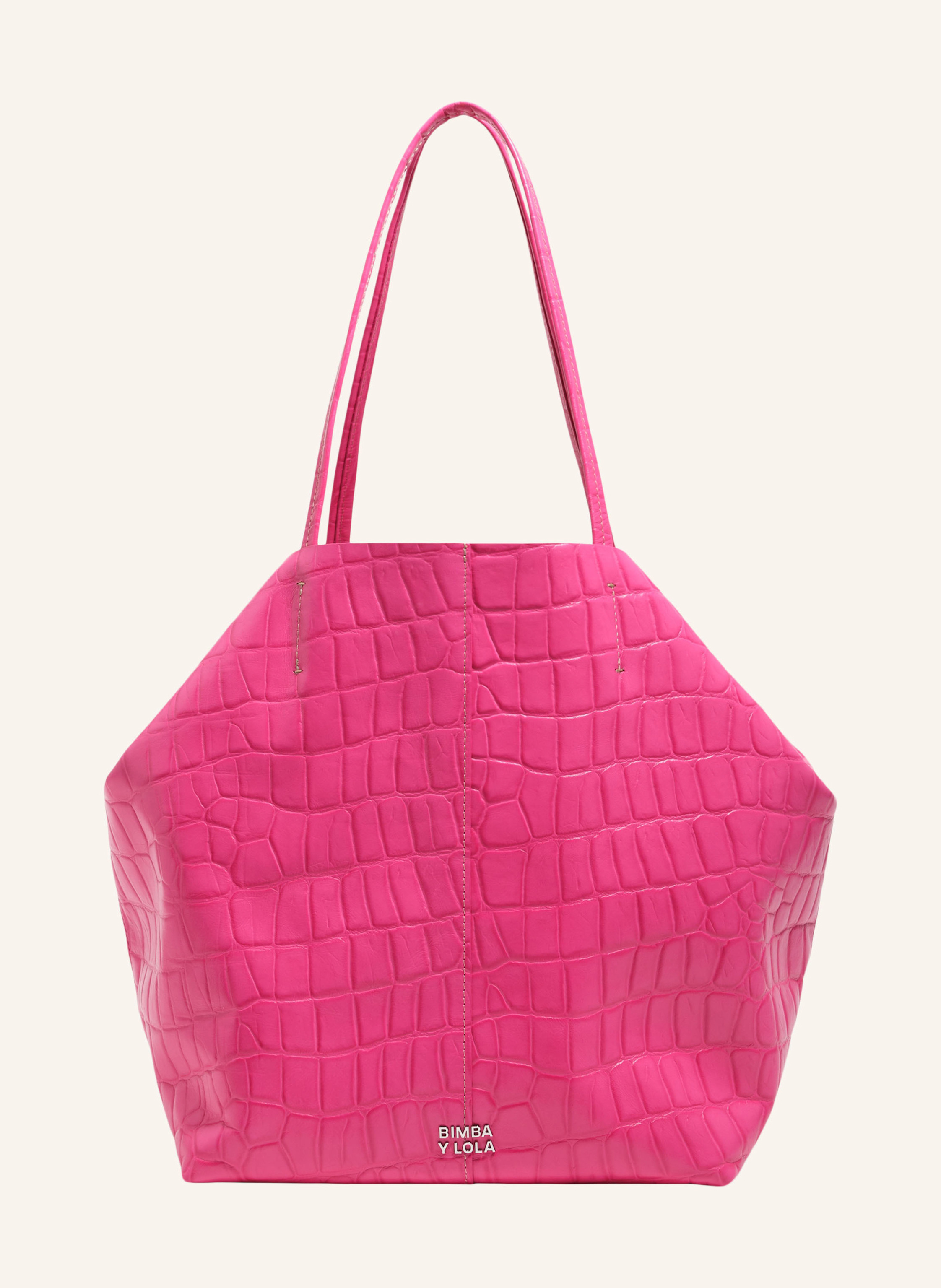 Bimba y Lola Ungefähre Maße: 50 x 33 x 22 cm. Doppelter Schulterriemen. Lederdetails in rosa