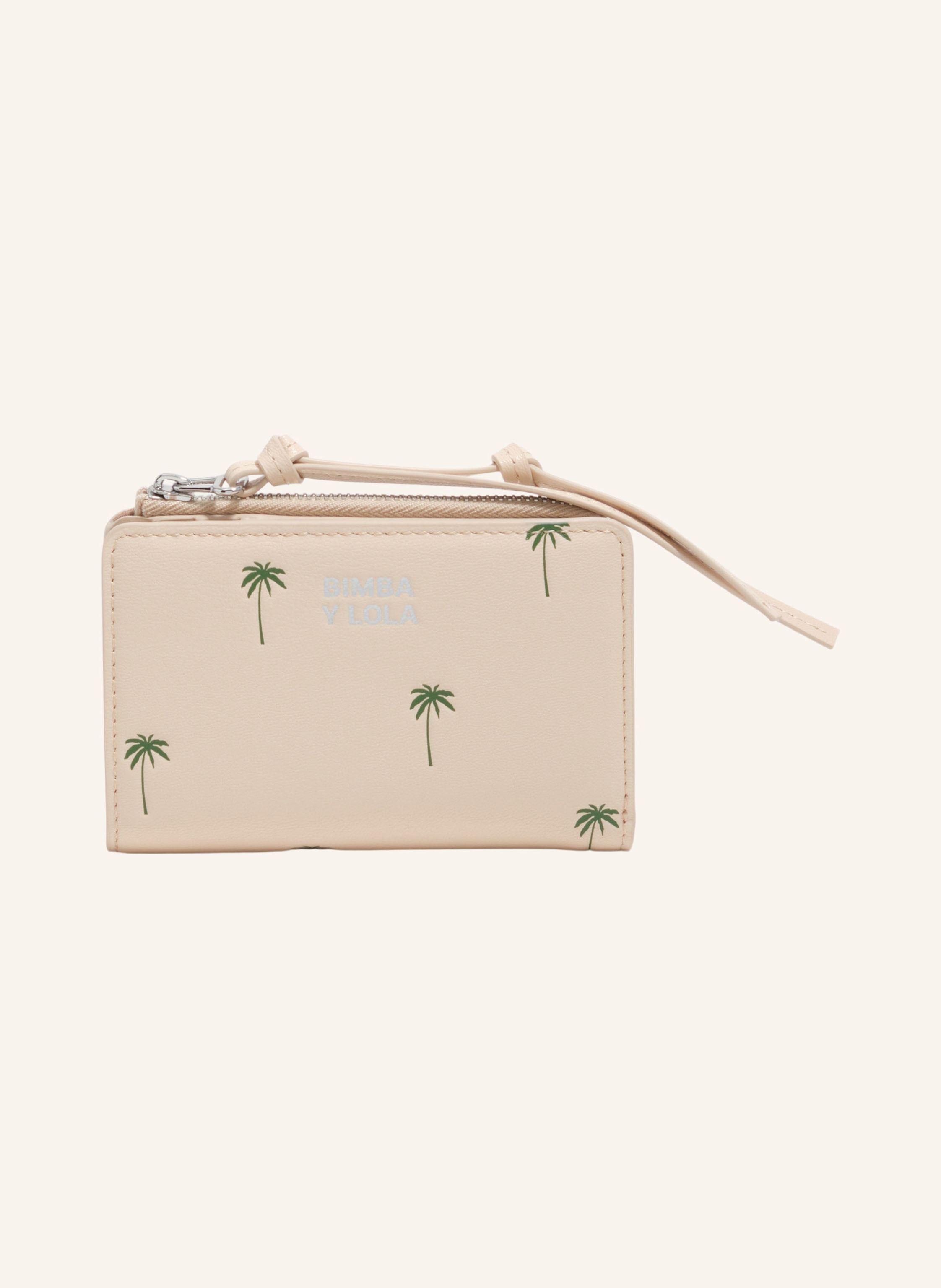 Bimba y Lola Lederdetails. Maße ca.: 12 x 8 x 2 cm. Starre Struktur in khaki