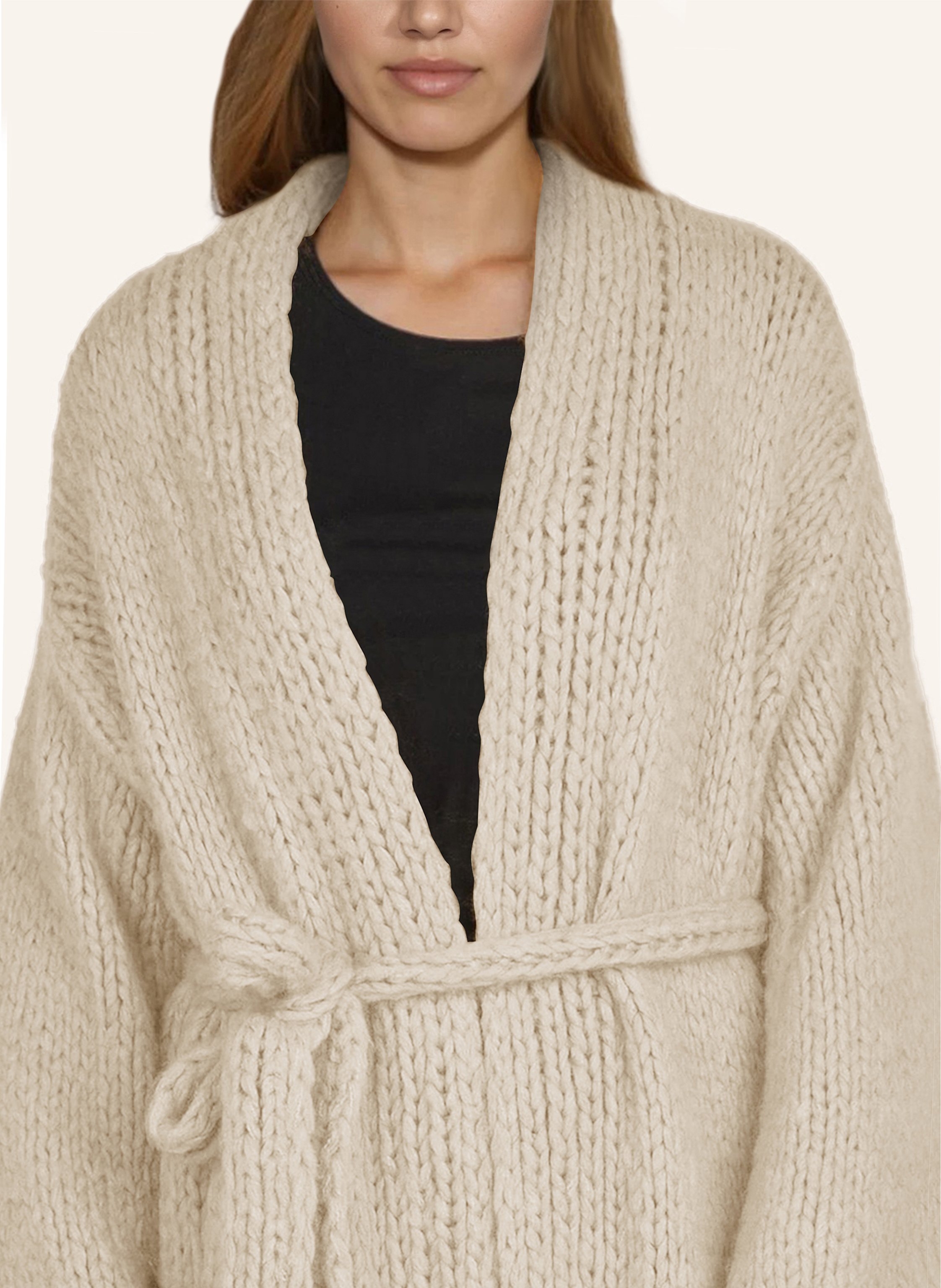 Thumbnail - Douie Strickmantel Margherite Aus Cashmere beige