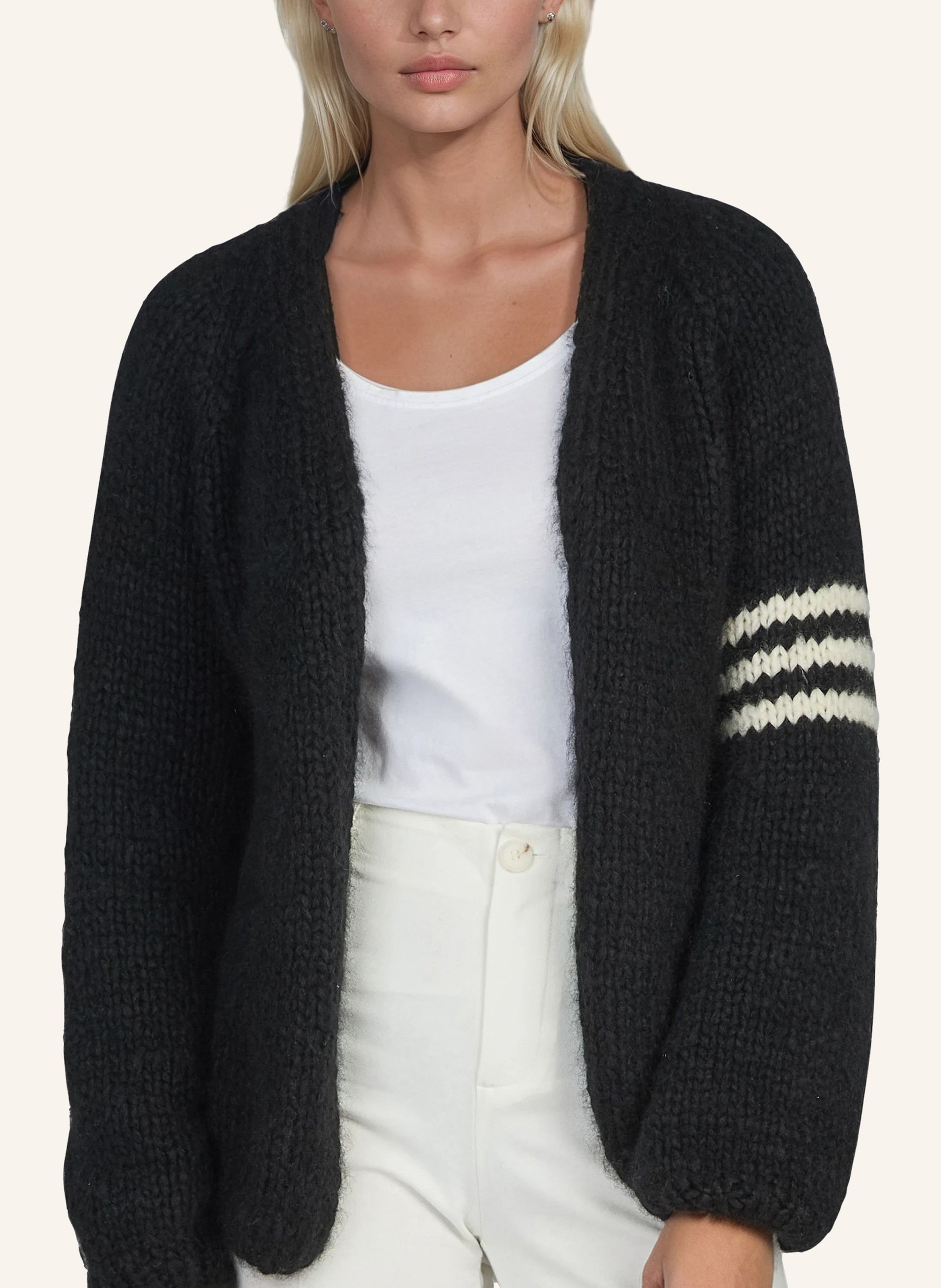 Thumbnail - Douie Strickjacke Lykke Aus Cashmere schwarz
